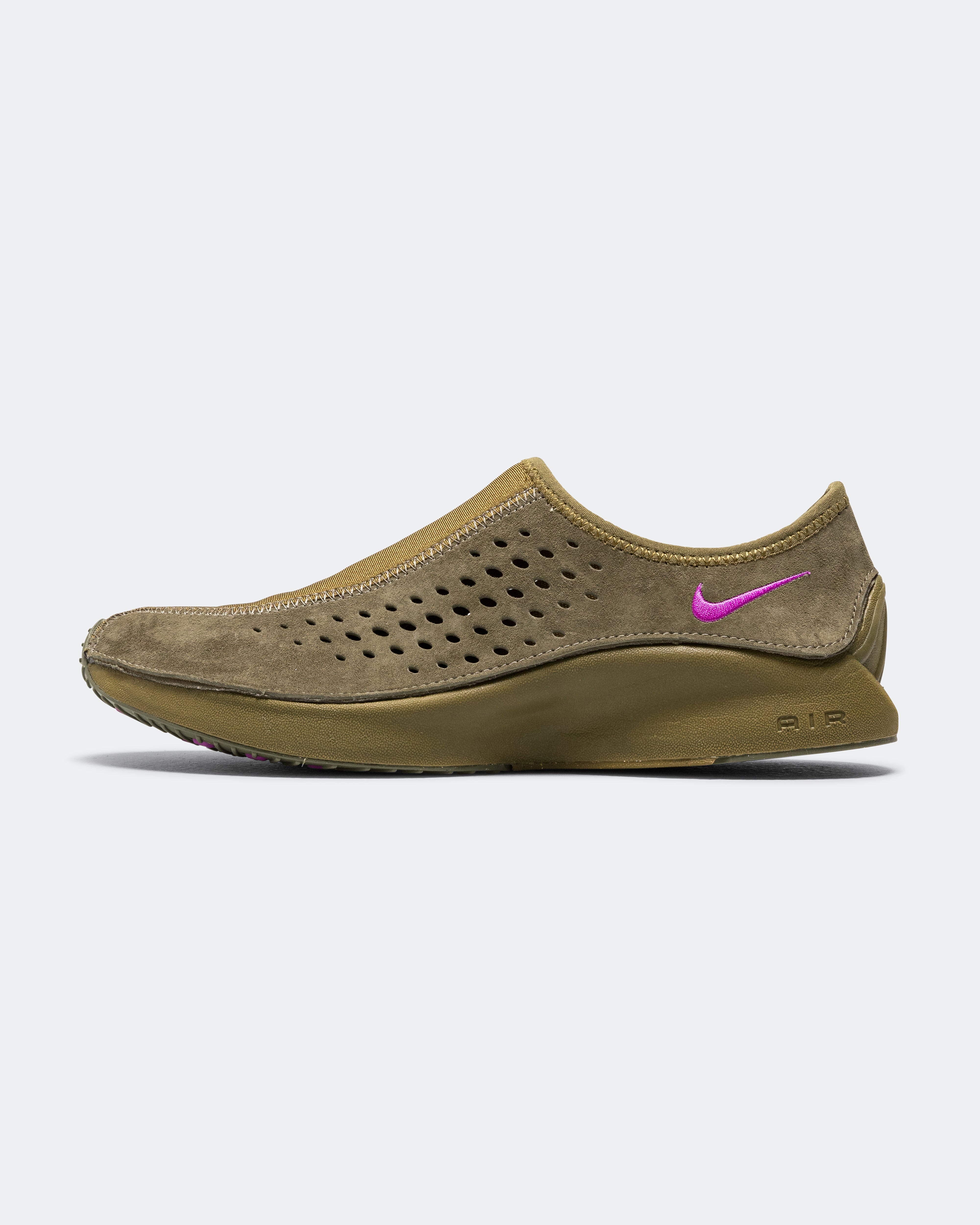 Nike Womens Air Superfly Moc - Medium Olive/Vivid Purple - Olive Flak