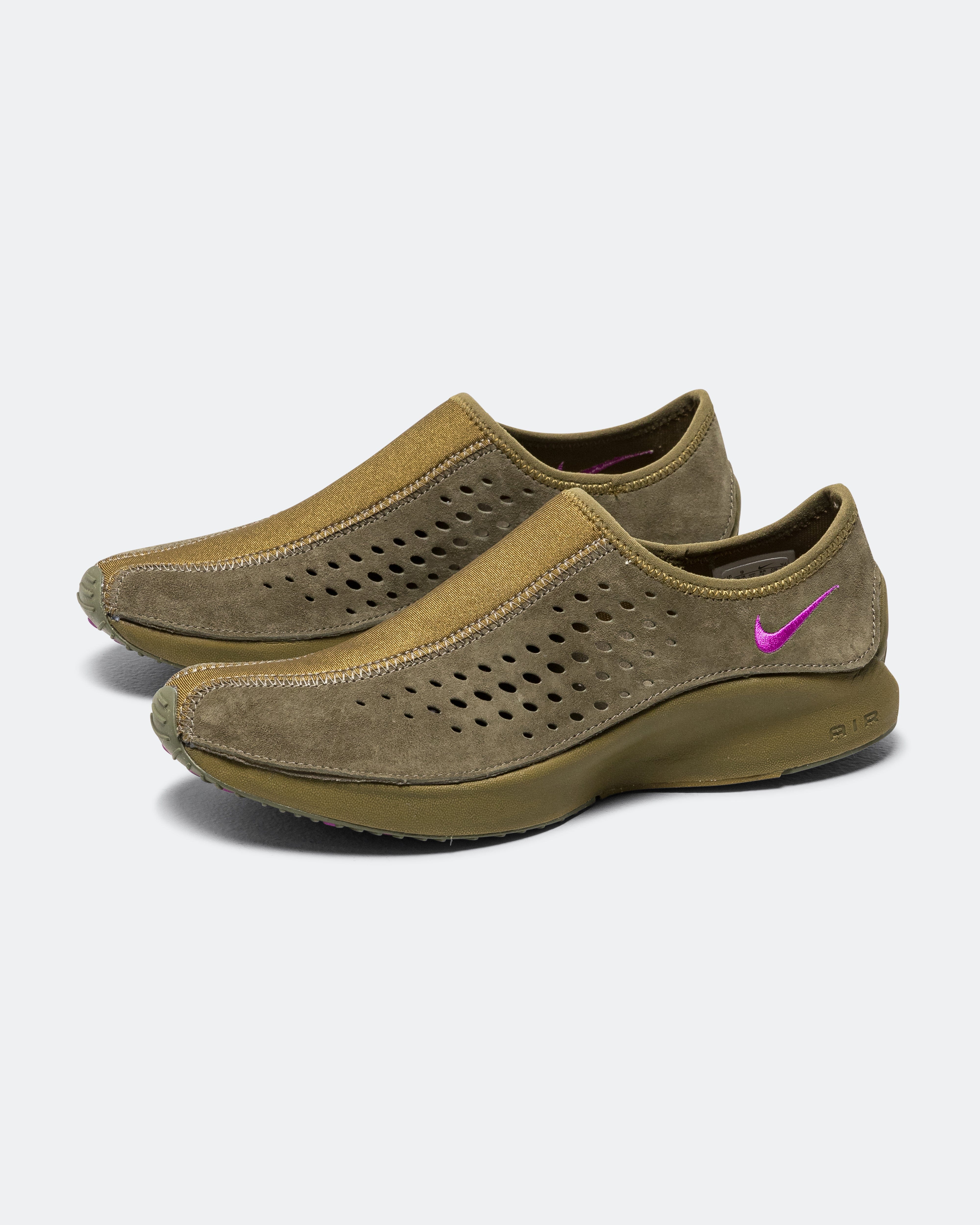 Nike Womens Air Superfly Moc - Medium Olive/Vivid Purple - Olive Flak
