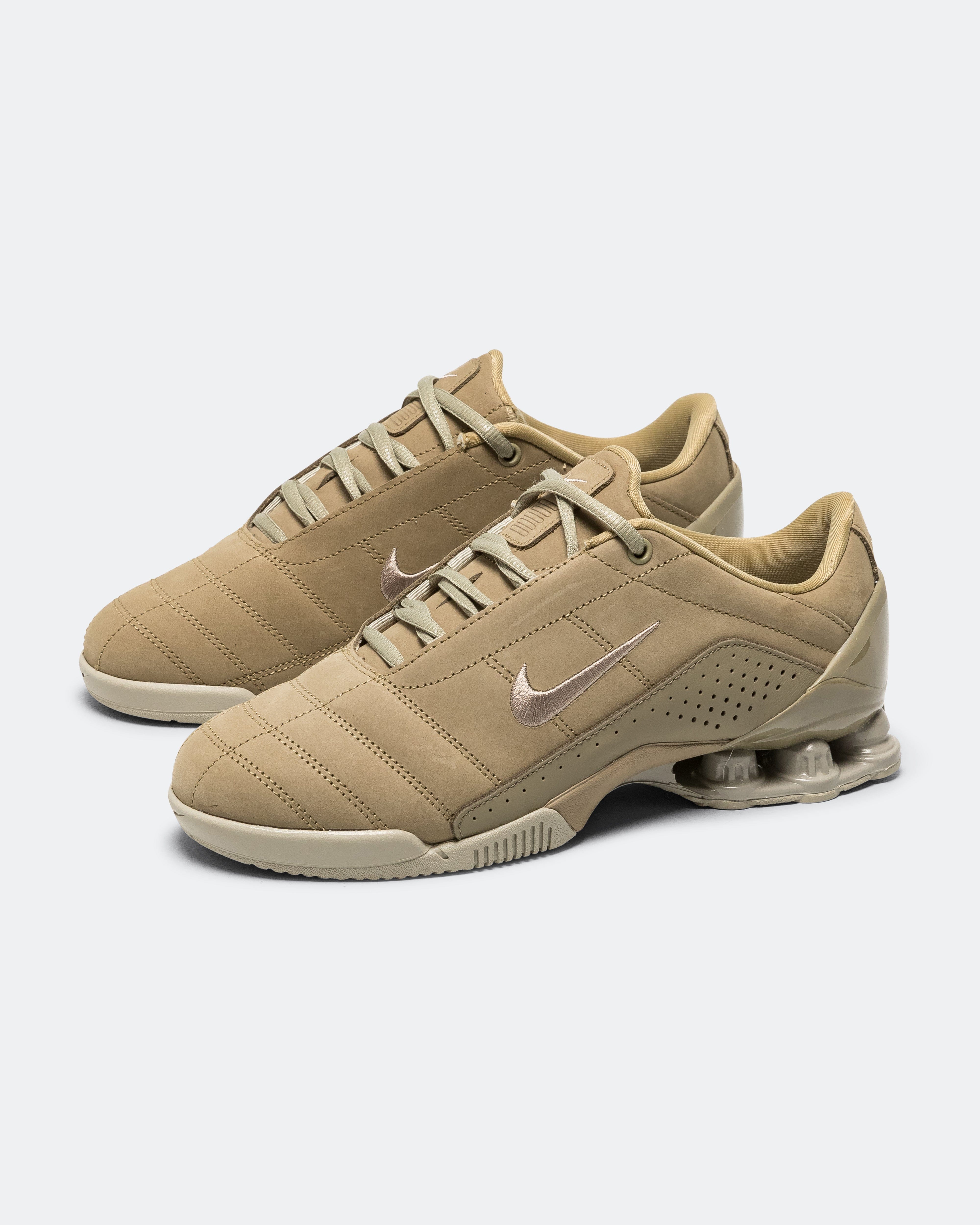 Nike Womens T90 Shox Magia - Neutral Olive/Metallic Silver