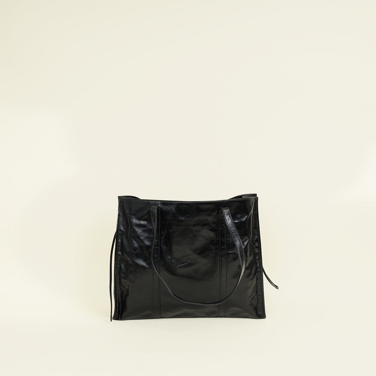 Prada Black Large Logo Tote Bag