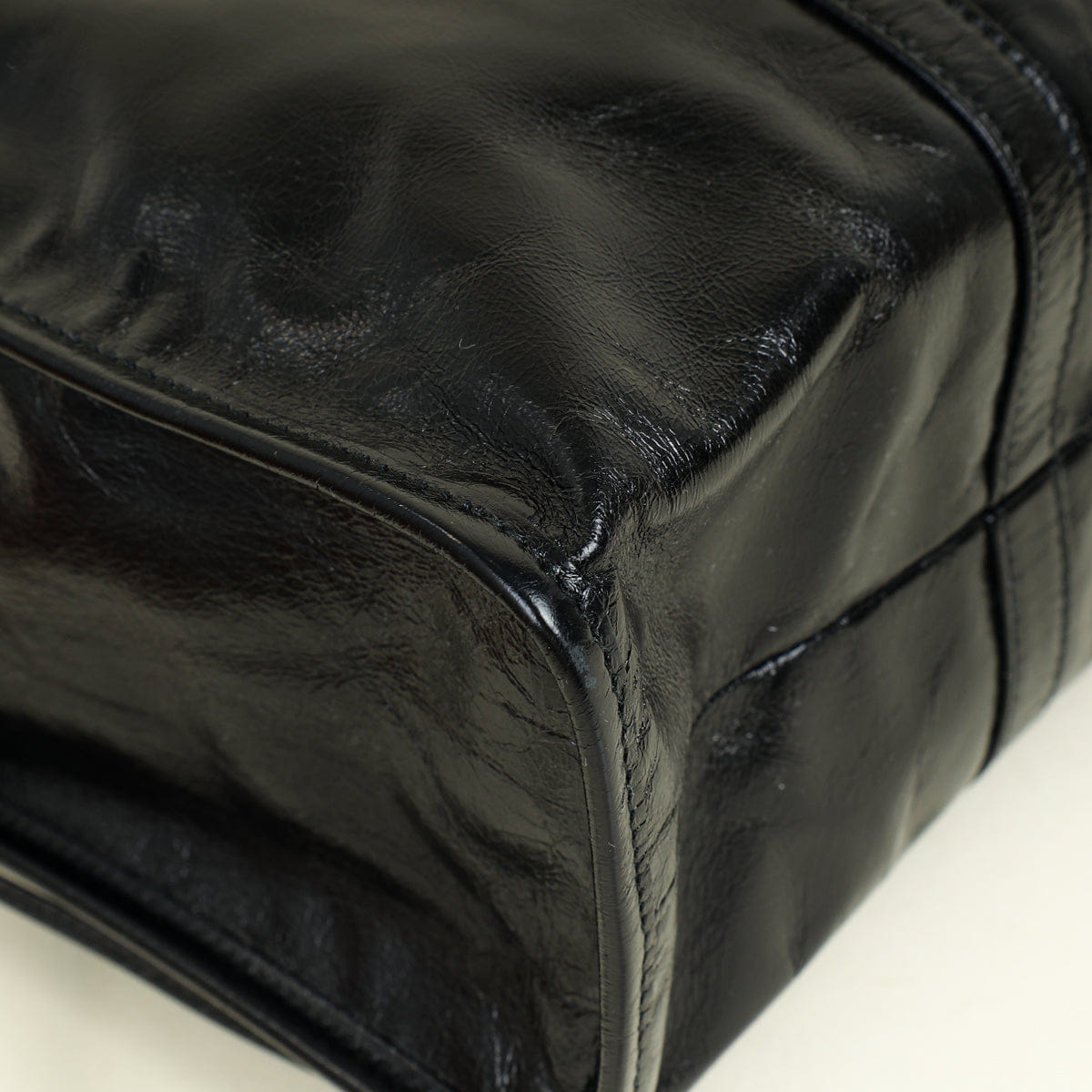 Prada Black Large Logo Tote Bag