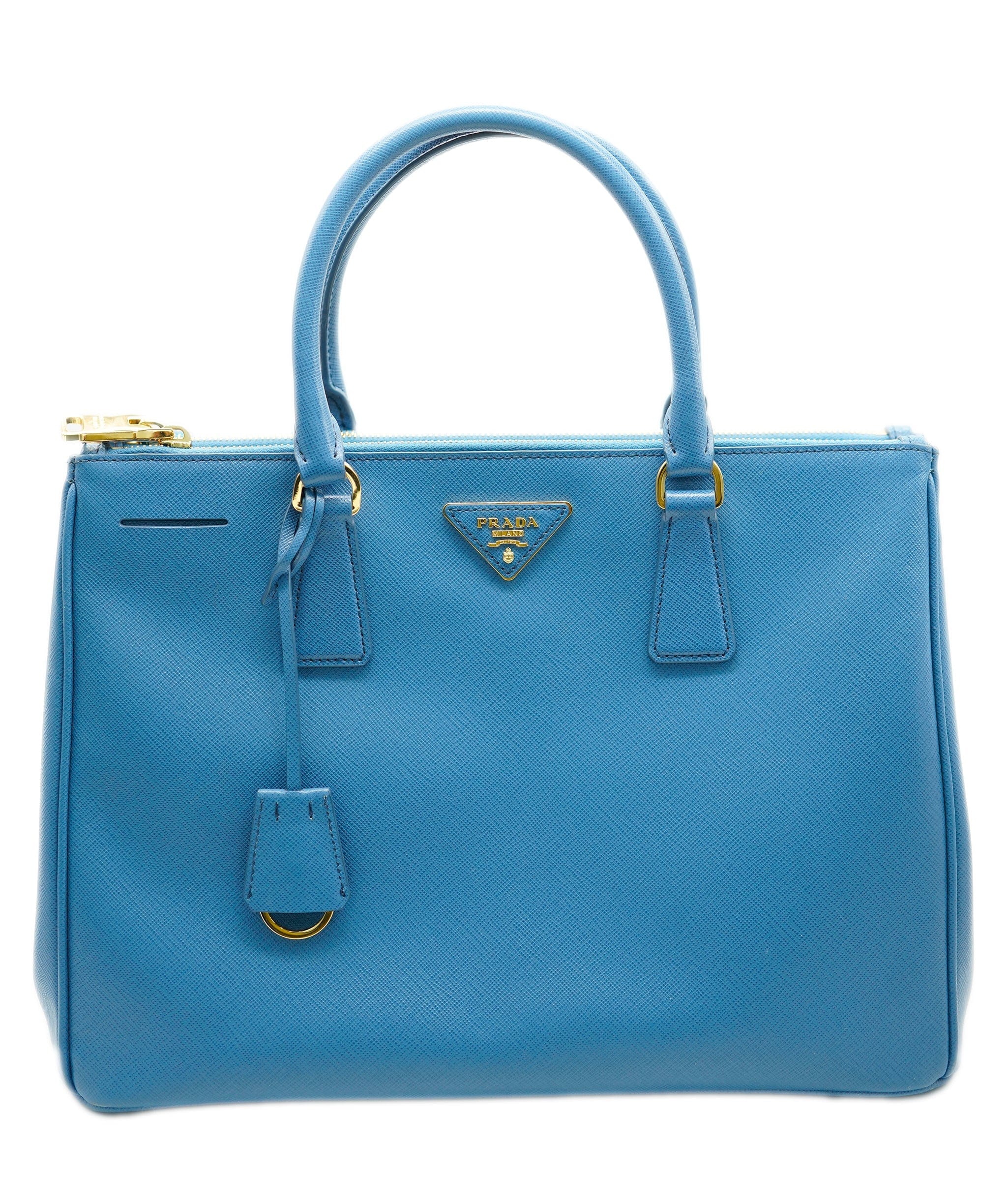Prada blue saffiano tote with GHW - AJC0473