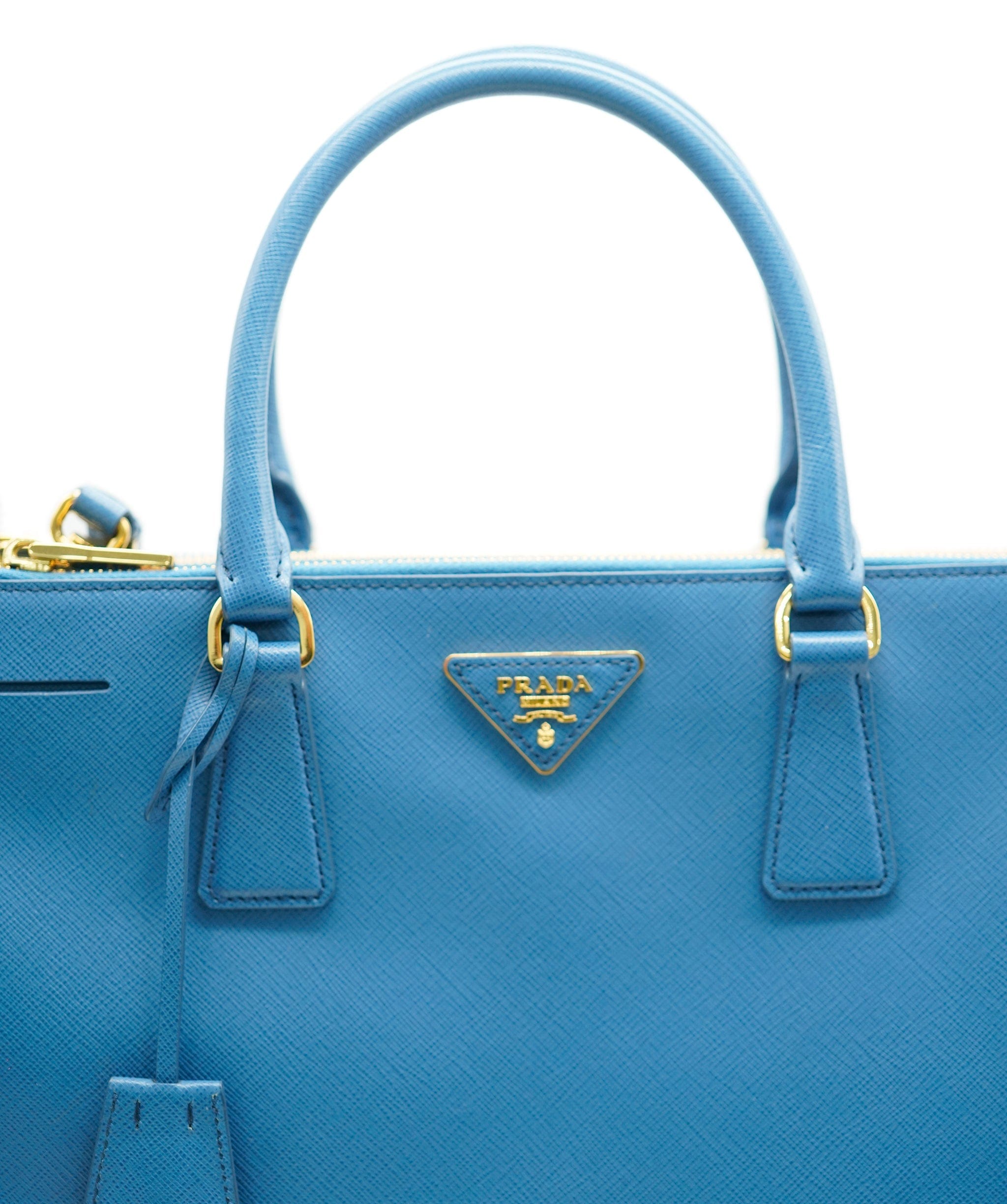 Prada blue saffiano tote with GHW - AJC0473