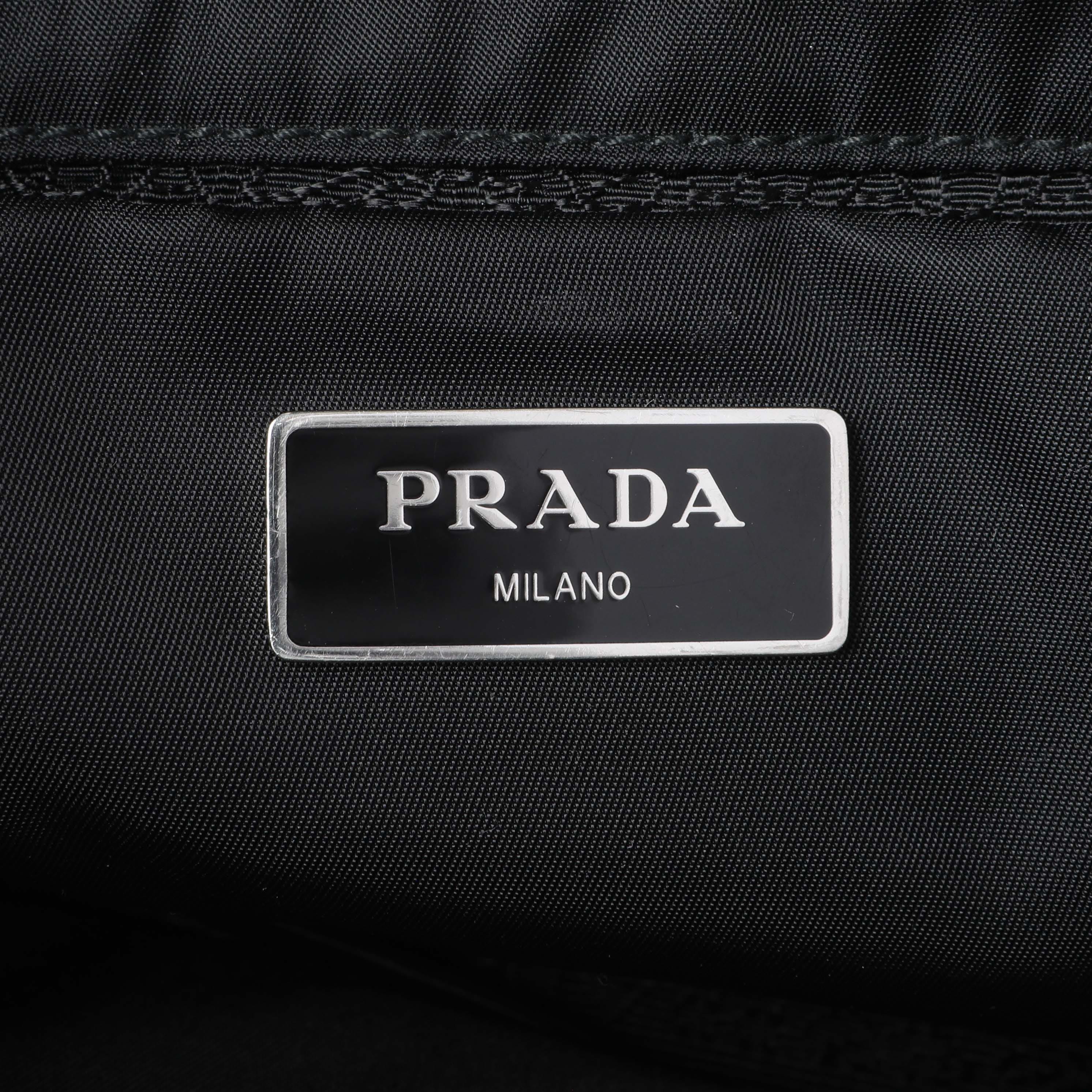 Prada Black Re - Nylon Padded Double Handled Zip Tote