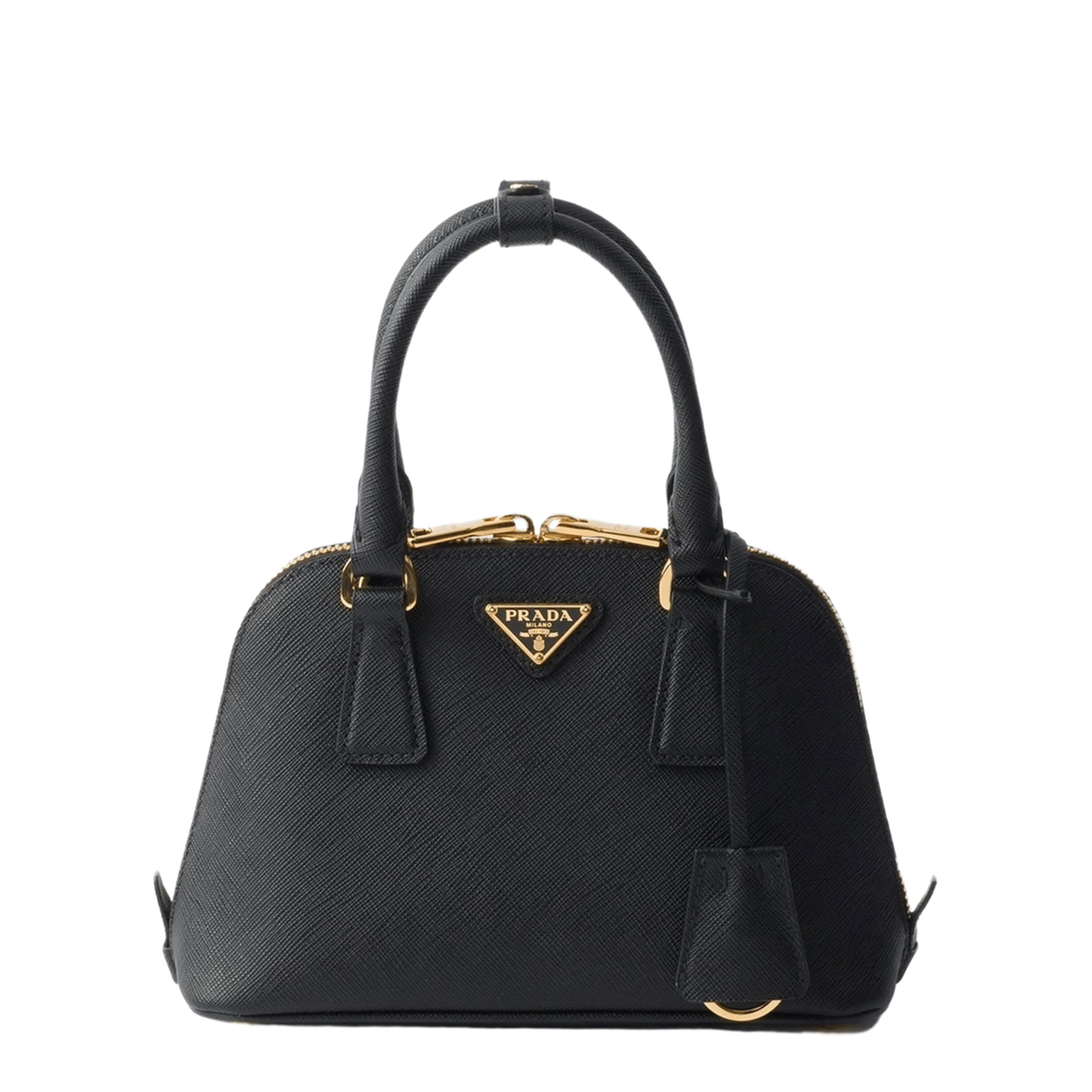 Prada Promenade Mini Calfskin Handbag - Black
