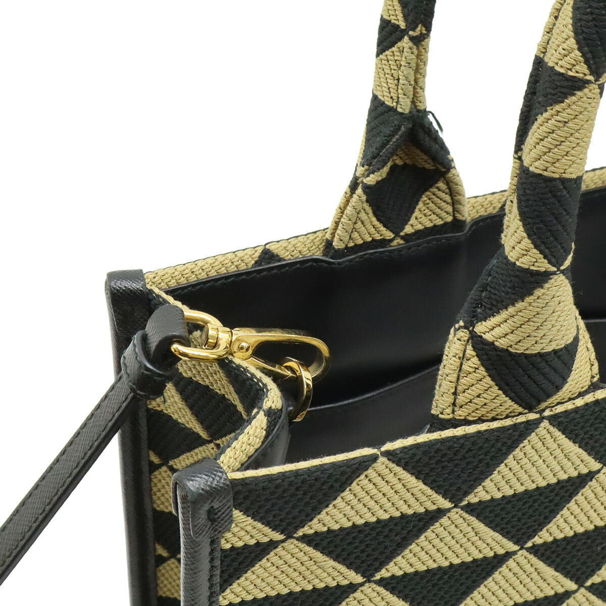 Prada Jacquard Embroidery Small Tote Bag