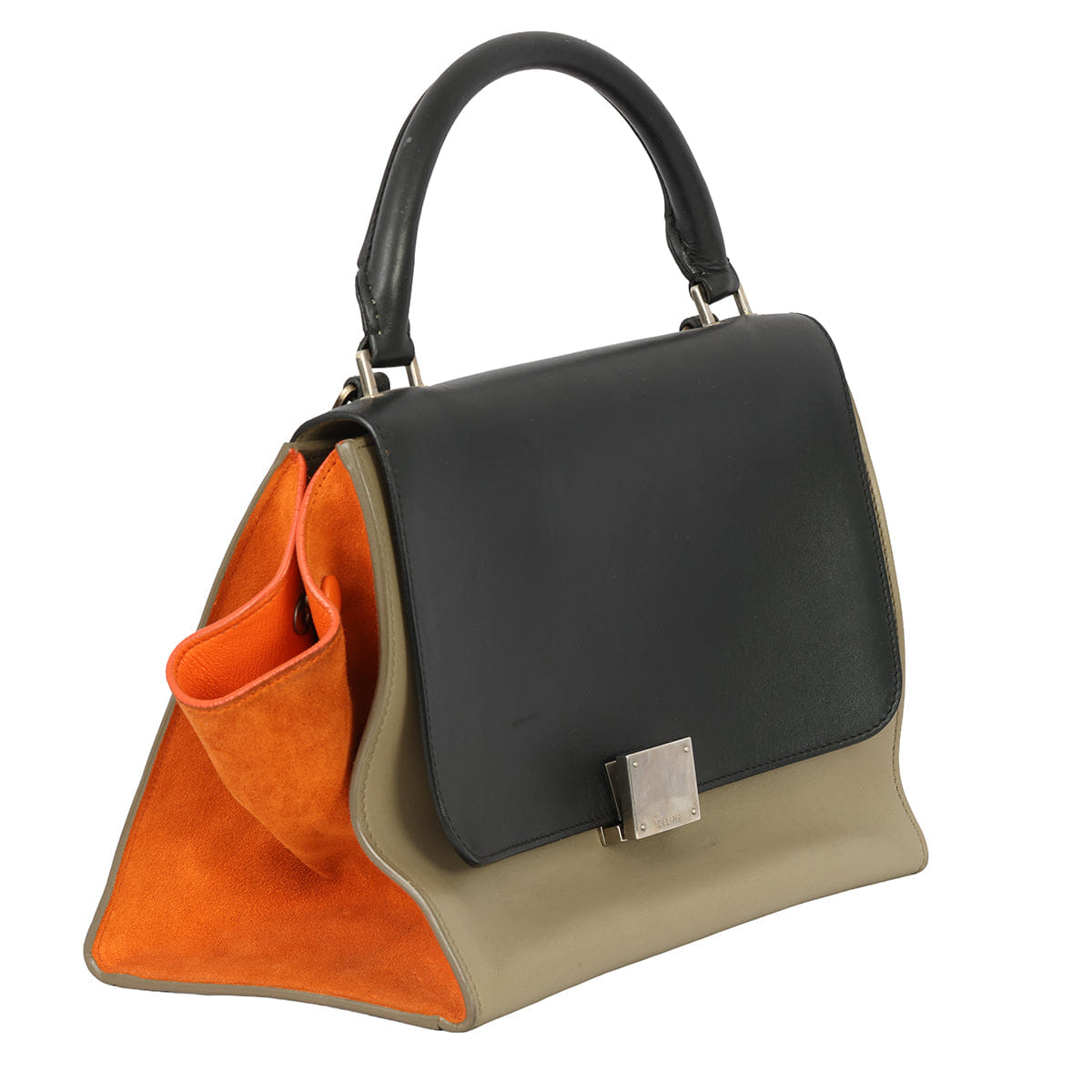 CELINE TRAPEZE SMALL TRI - COLOR HANDBAG
