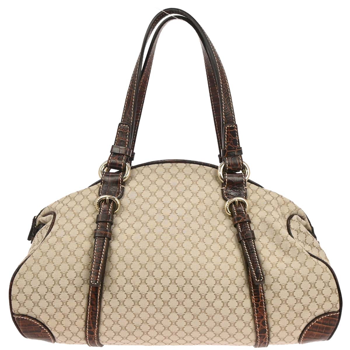 Celine * Beige Canvas Macadam Handbag