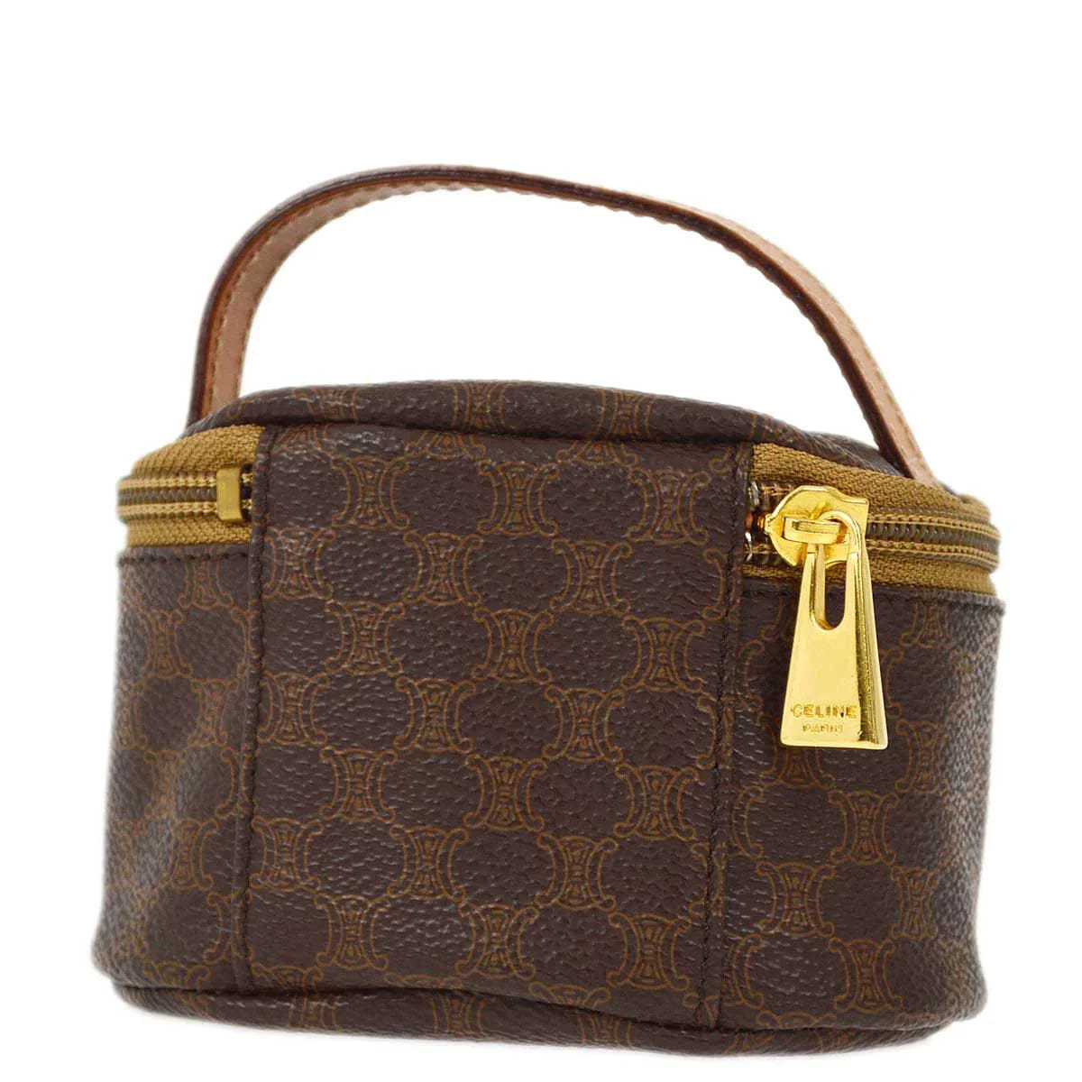 Celine Brown Macadam Vanity Handbag