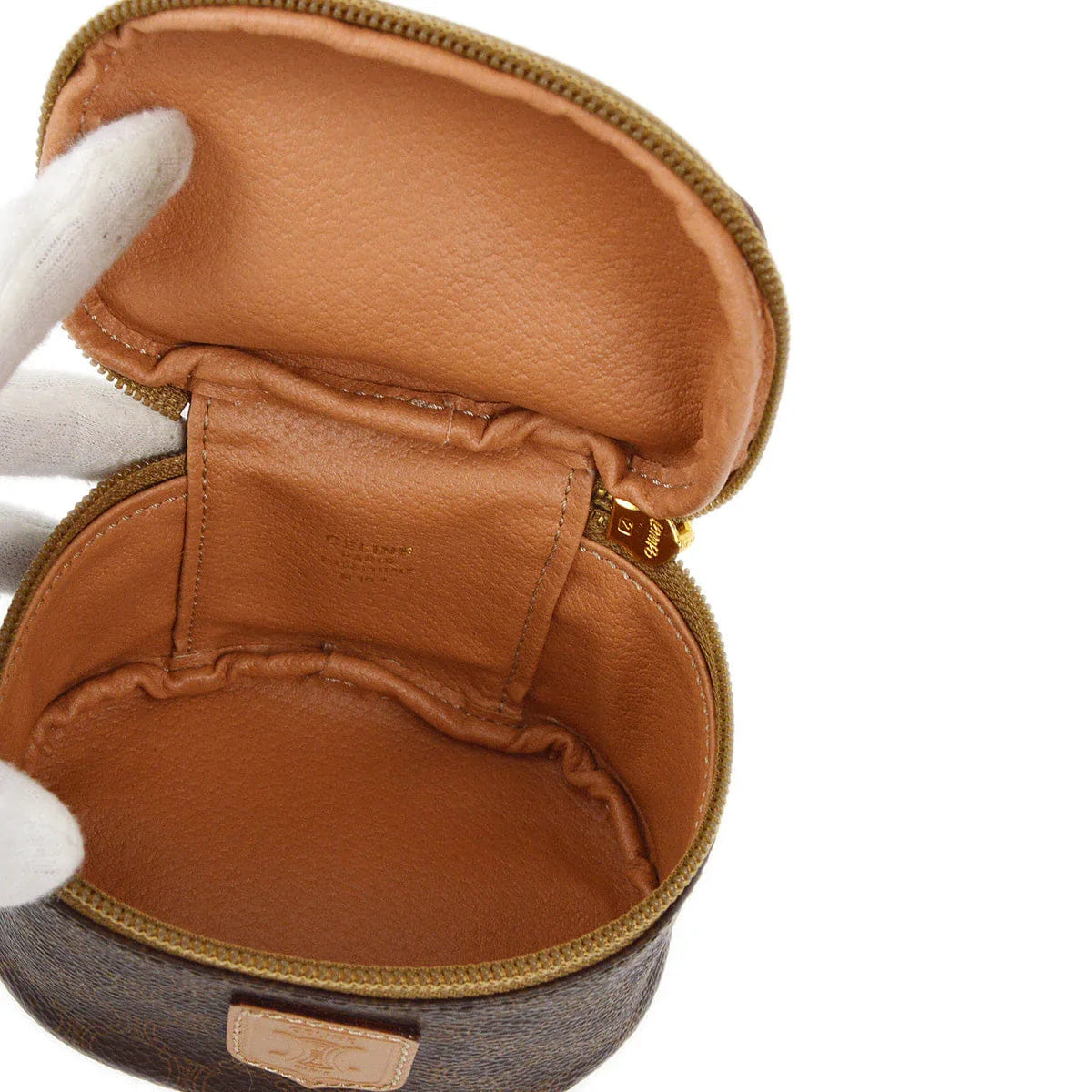 Celine Brown Macadam Vanity Handbag