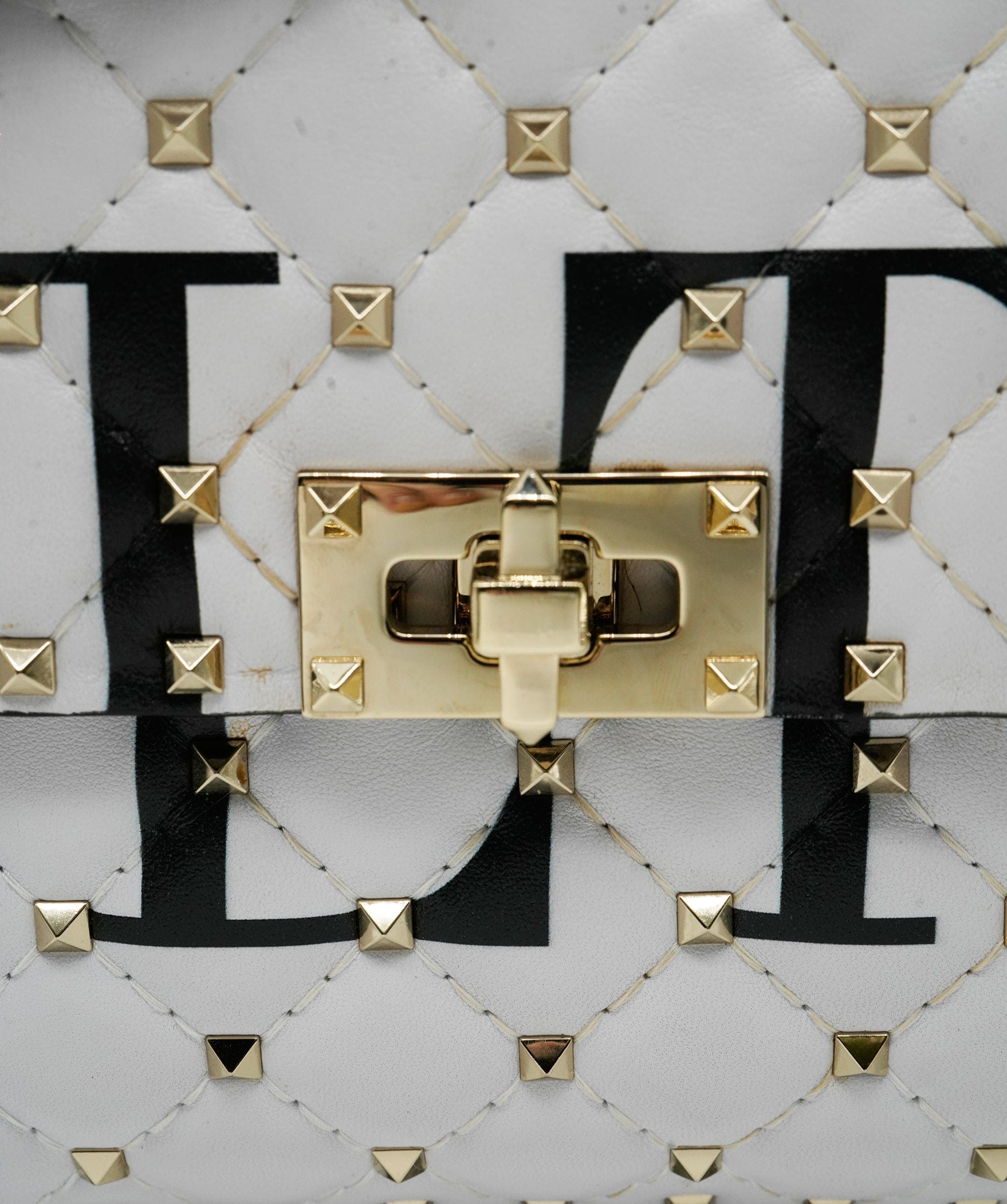 Valentino White Studded Crossbody Bag