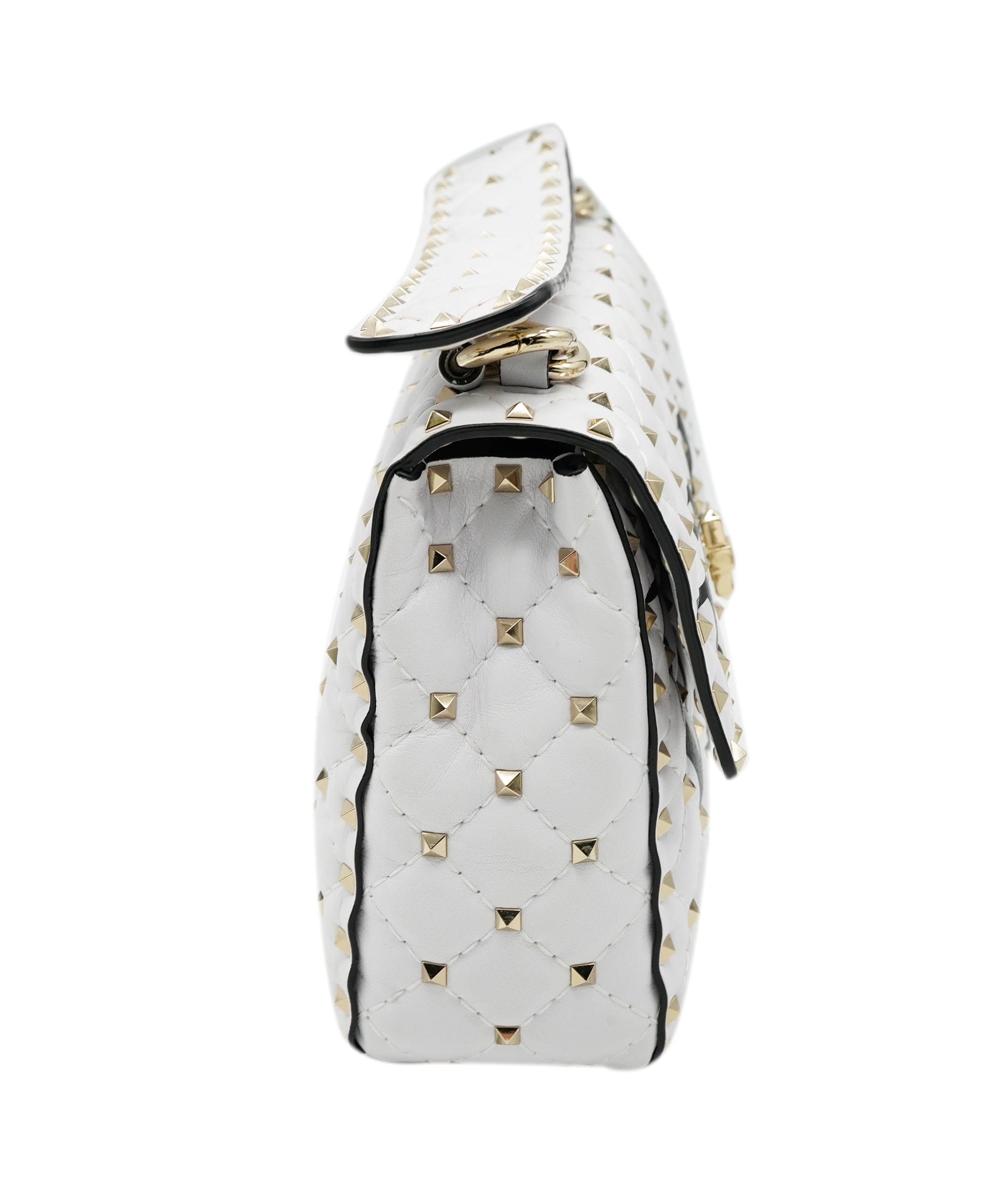 Valentino White Studded Crossbody Bag