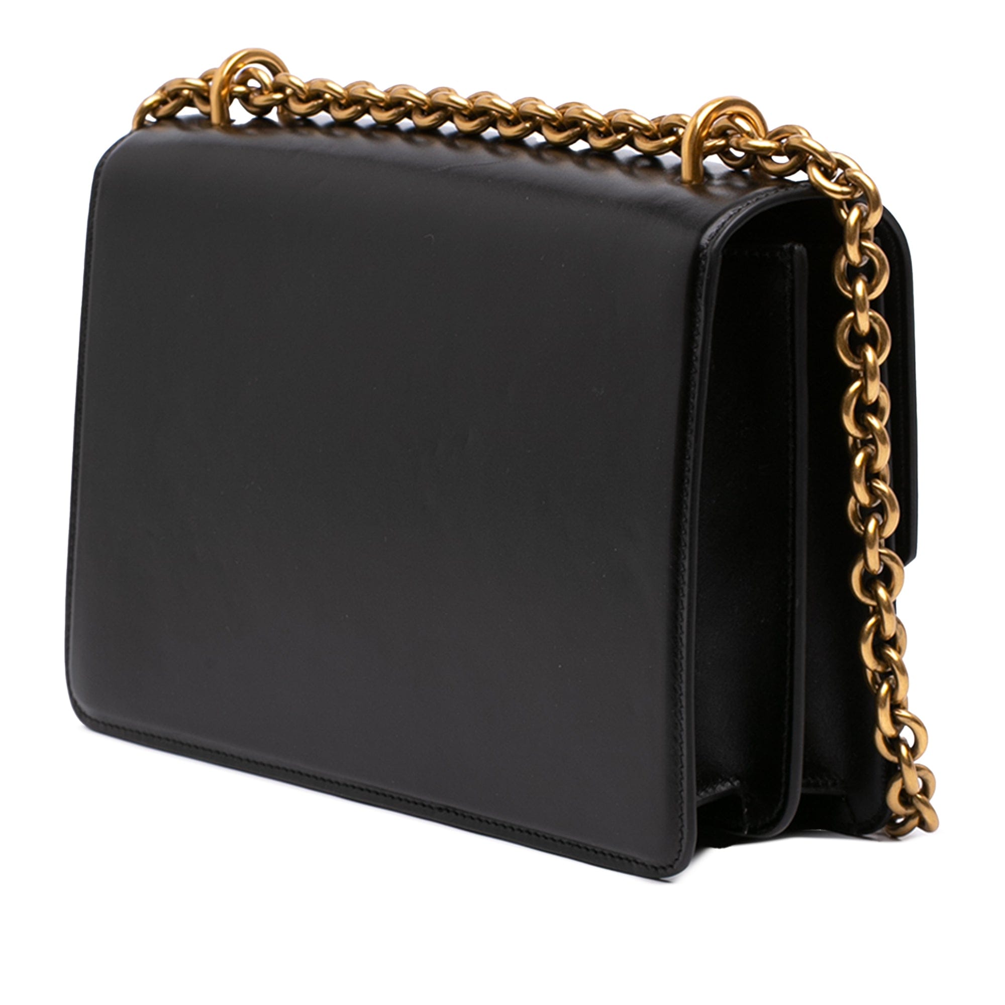 Valentino Small Shiny Calfskin VLogo Vain Crossbody