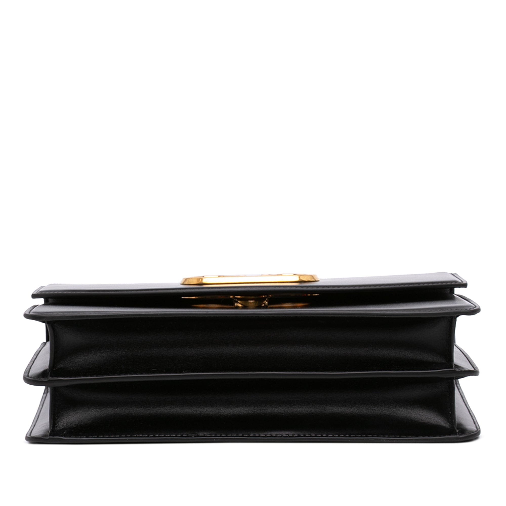 Valentino Small Shiny Calfskin VLogo Vain Crossbody