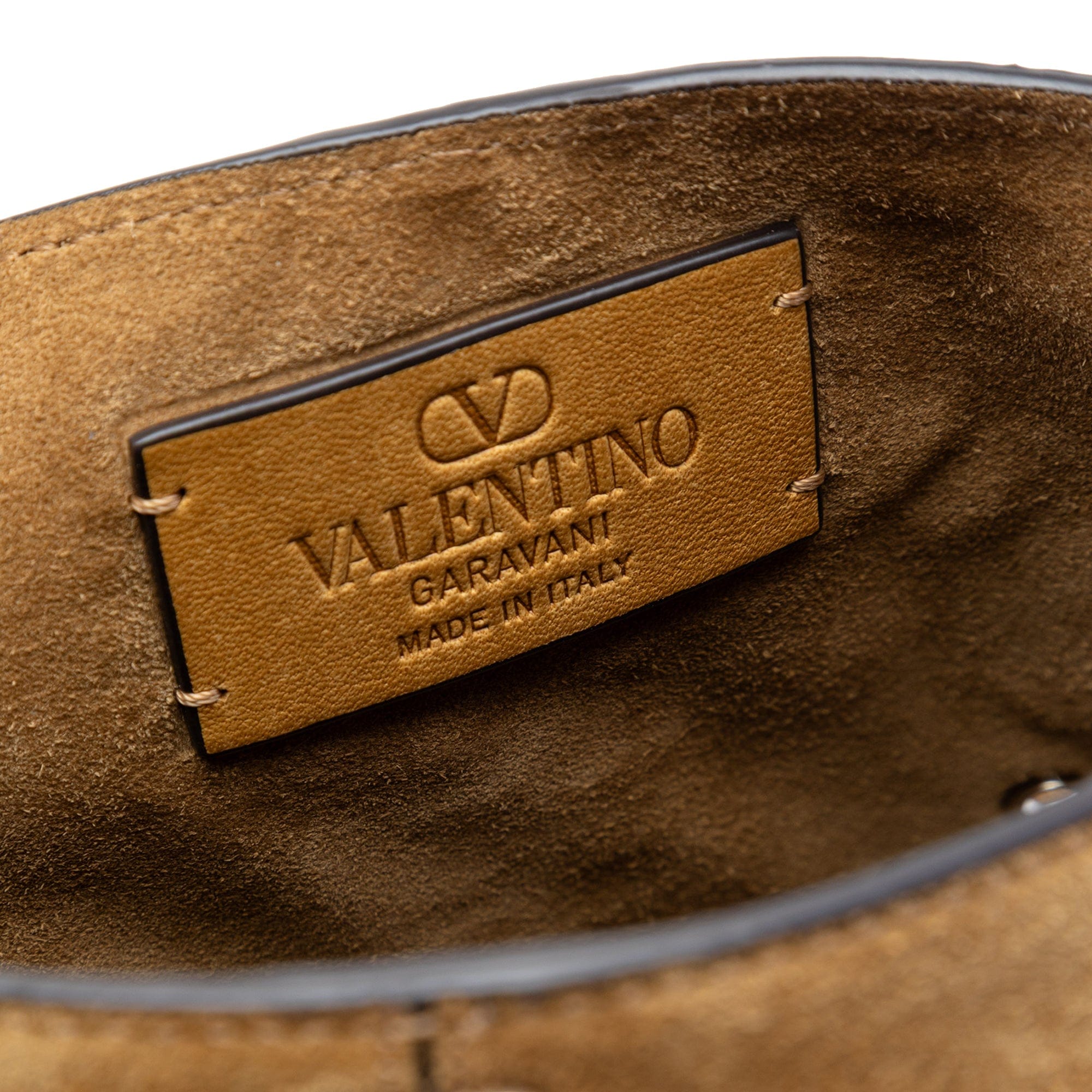 Valentino Suede Studded Nellcote Fringe Crossbody