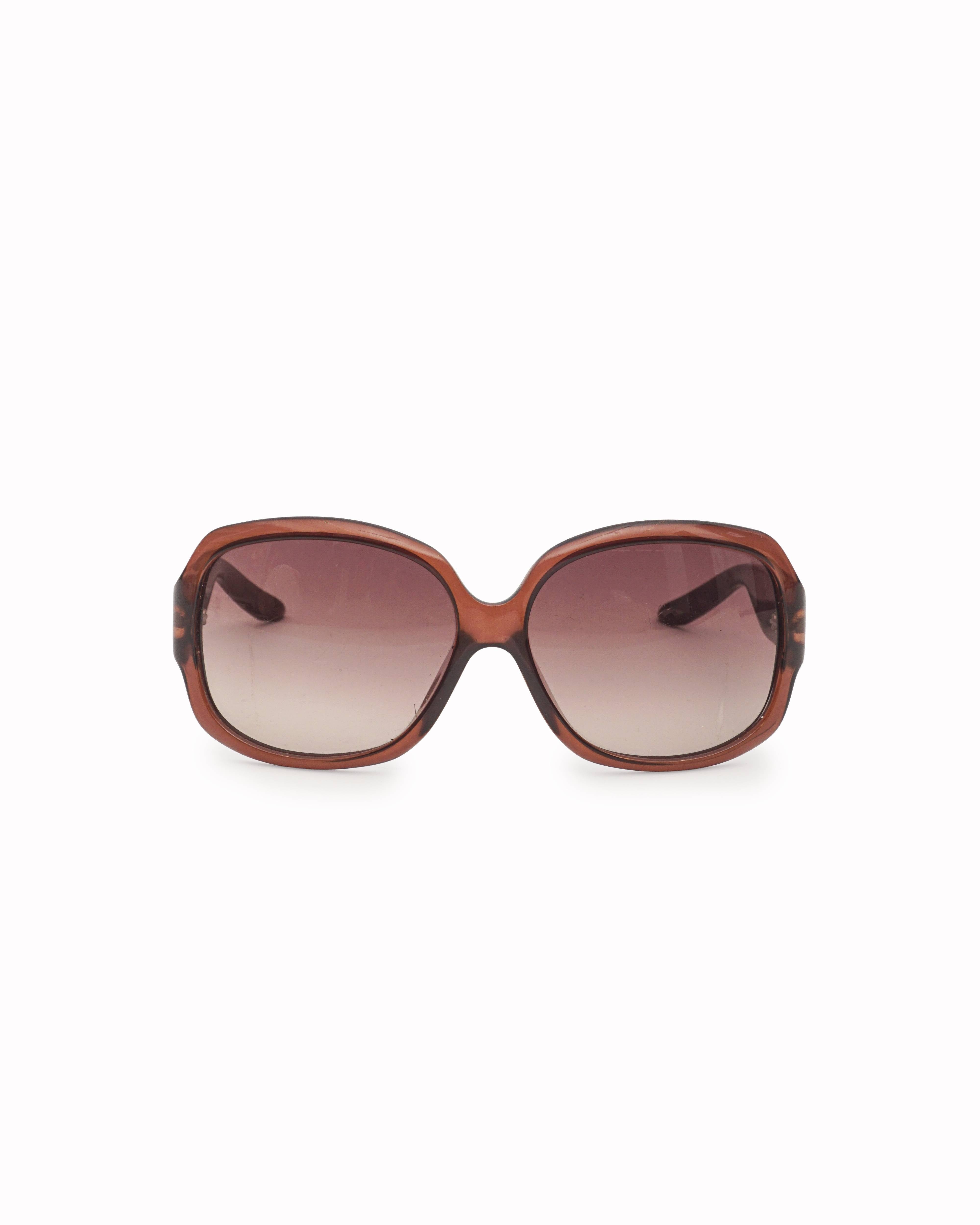Dior Christian Dior Oversized Burgundy Acetate Sunglasses
