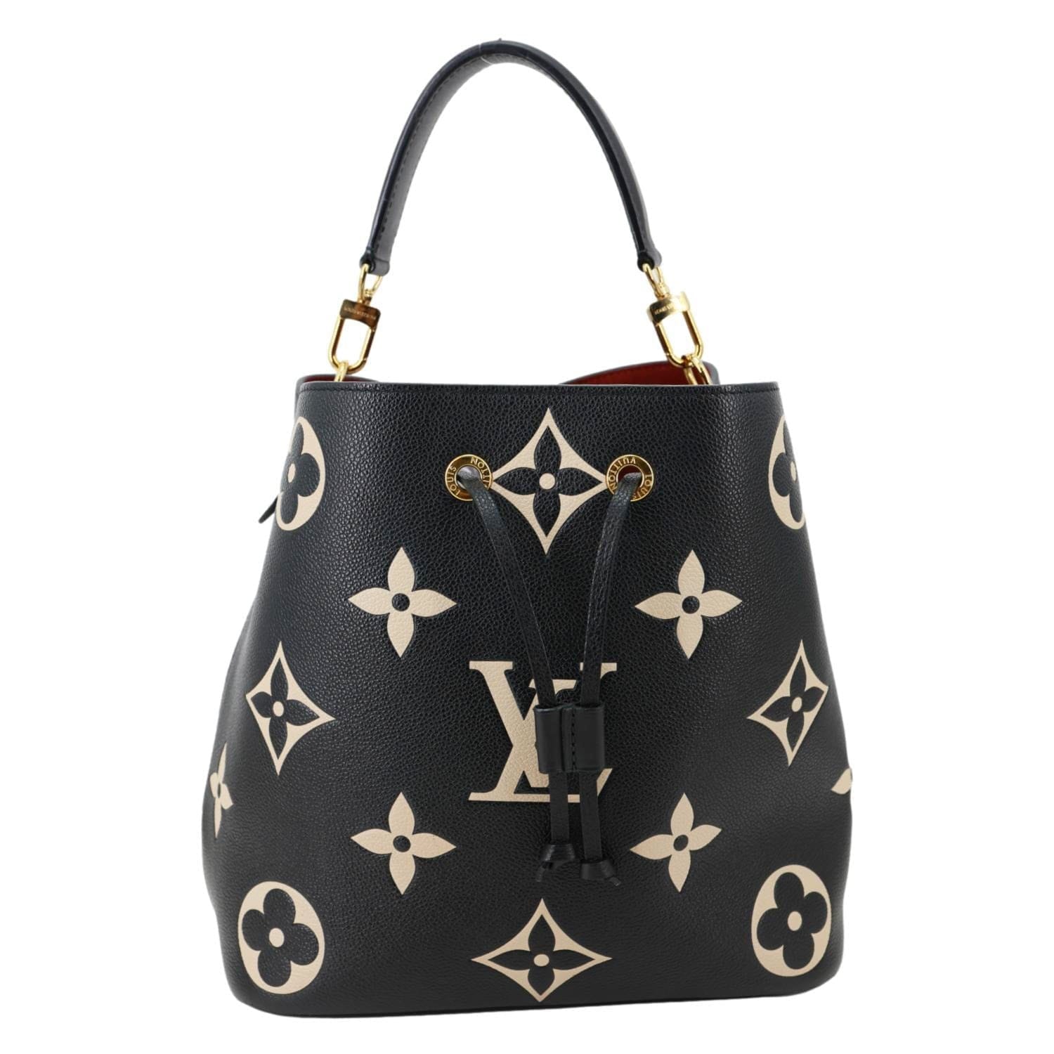 LOUIS VUITTON NeoNoe MM Monogram Empreinte Tote Bag Black Bicolor