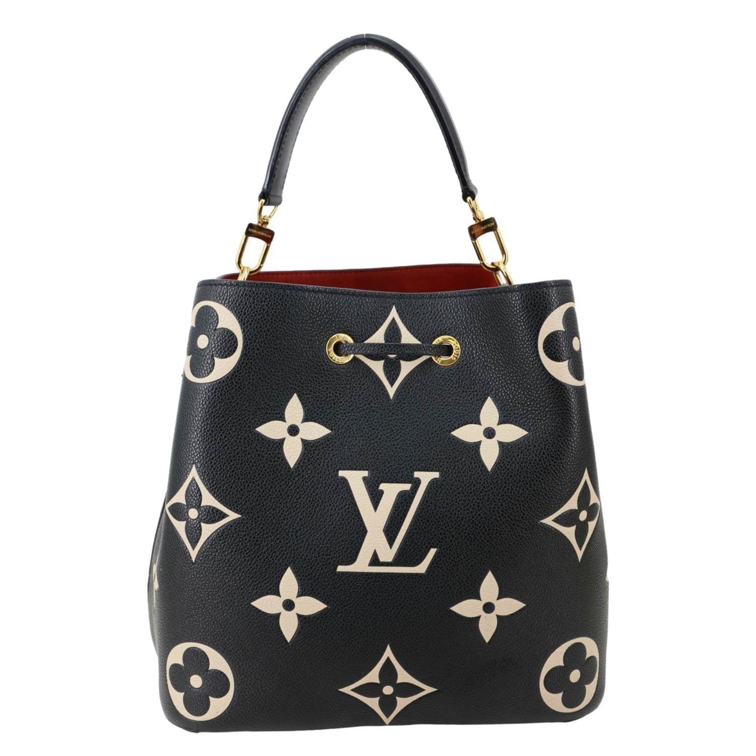 LOUIS VUITTON NeoNoe MM Monogram Empreinte Tote Bag Black Bicolor