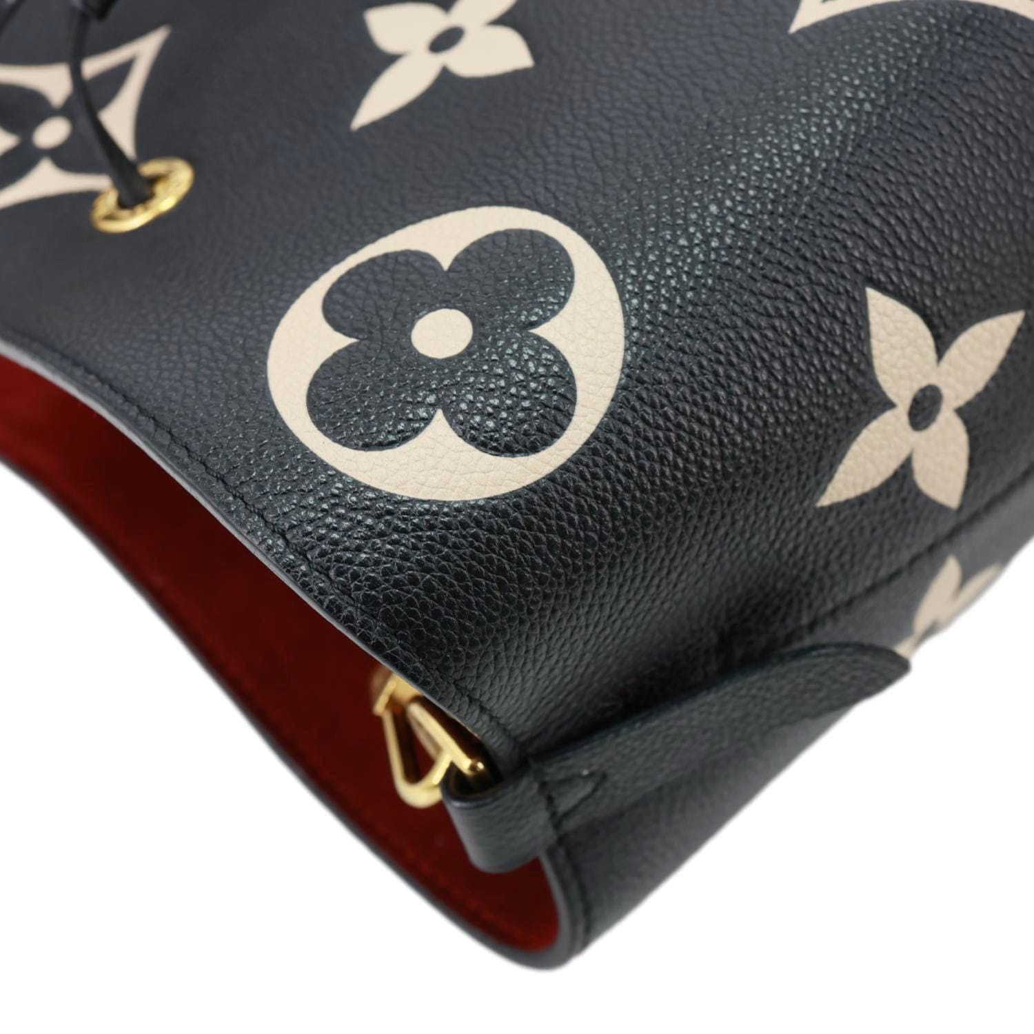 LOUIS VUITTON NeoNoe MM Monogram Empreinte Tote Bag Black Bicolor