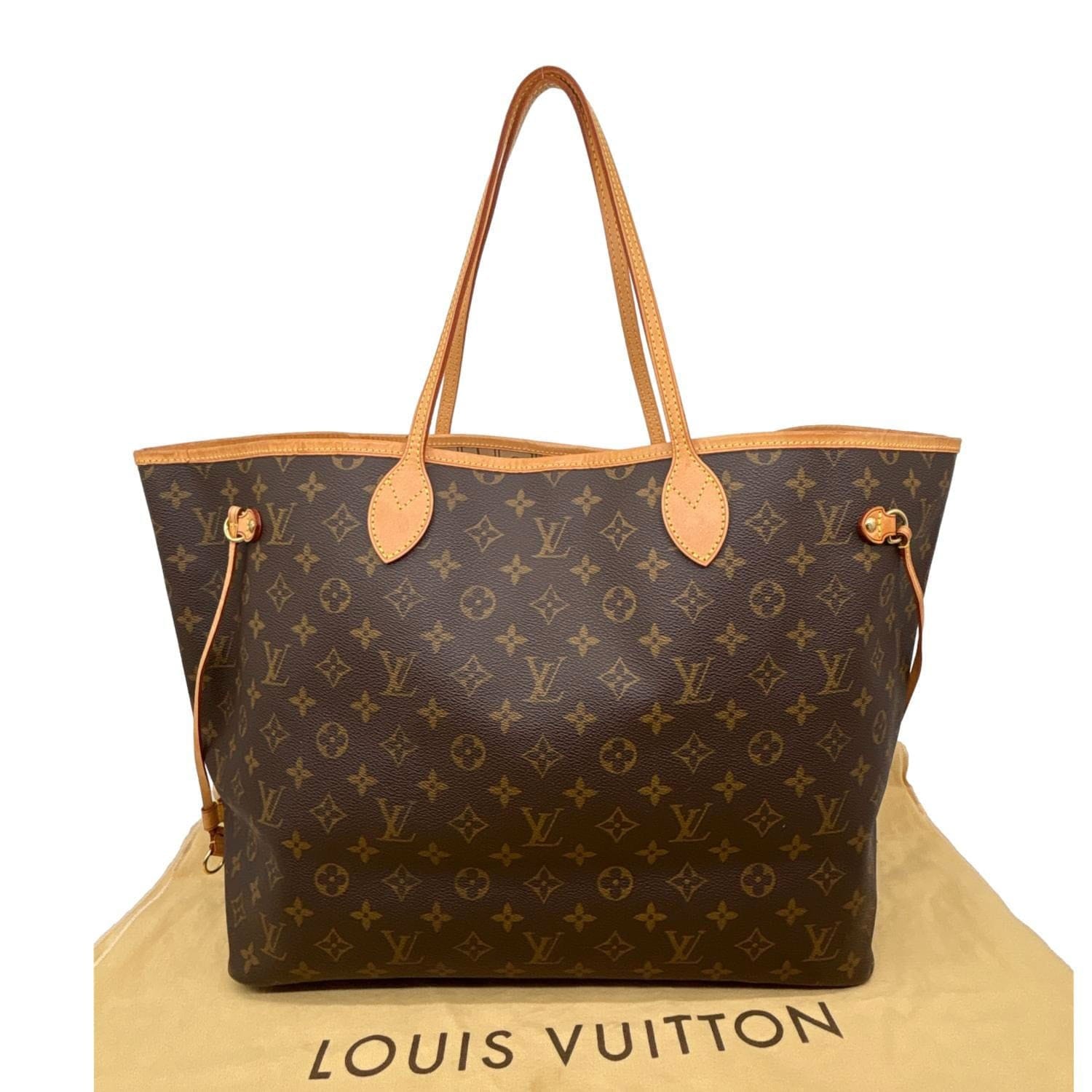 LOUIS VUITTON Neverfull GM Monogram Canvas Tote Bag Brown