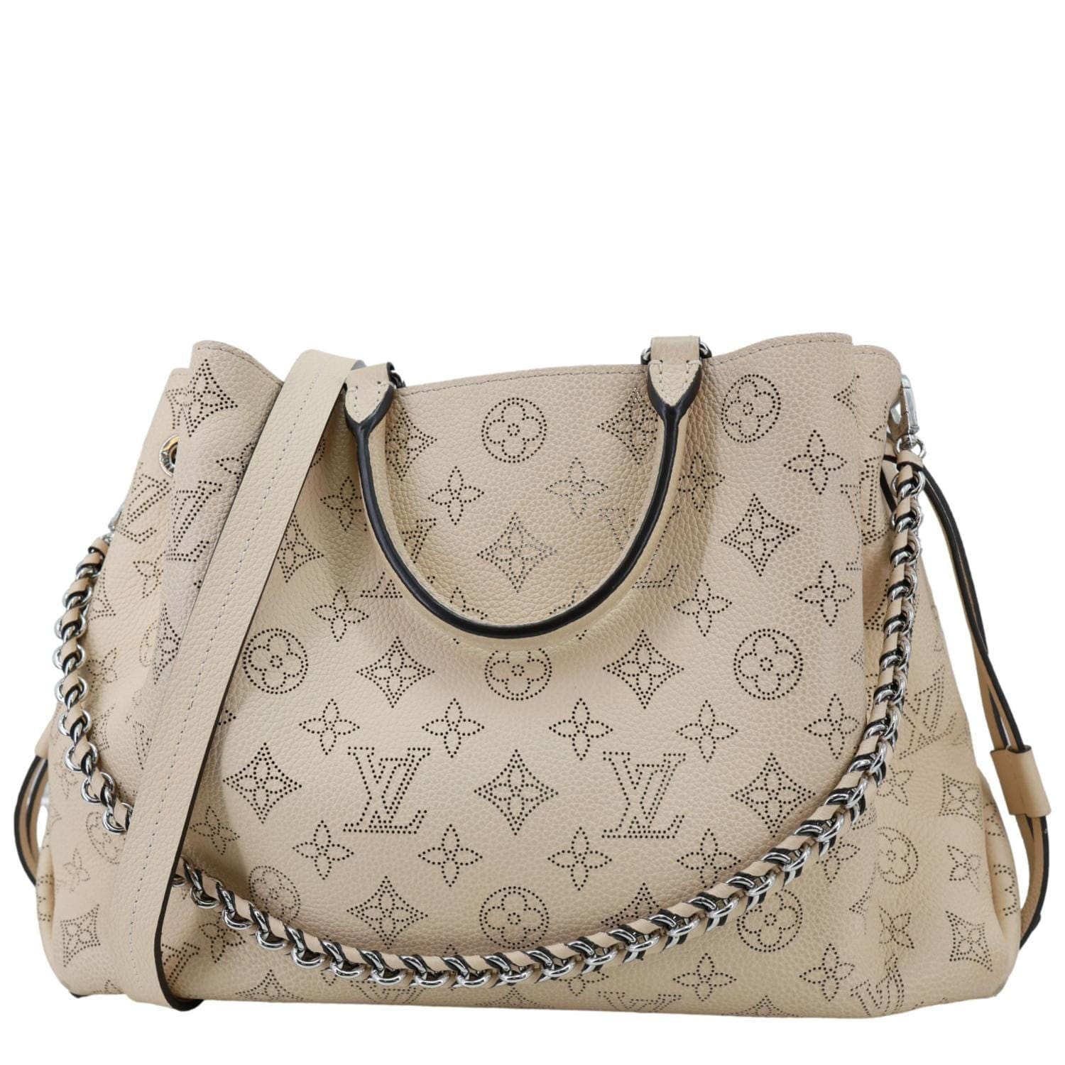 LOUIS VUITTON Bella Mahina Leather Tote Bag Beige