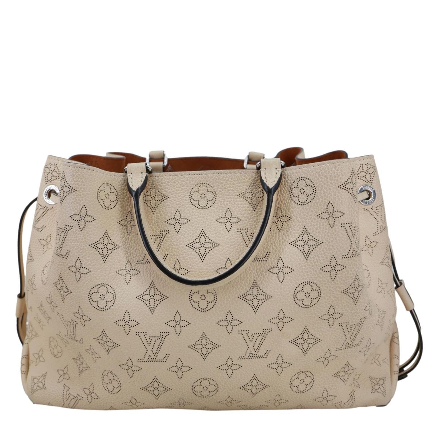 LOUIS VUITTON Bella Mahina Leather Tote Bag Beige
