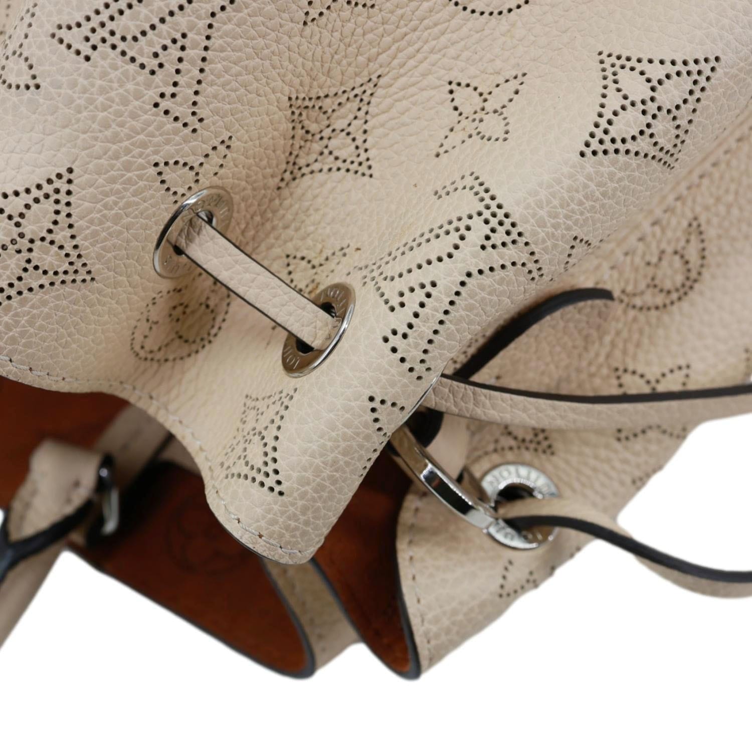 LOUIS VUITTON Bella Mahina Leather Tote Bag Beige