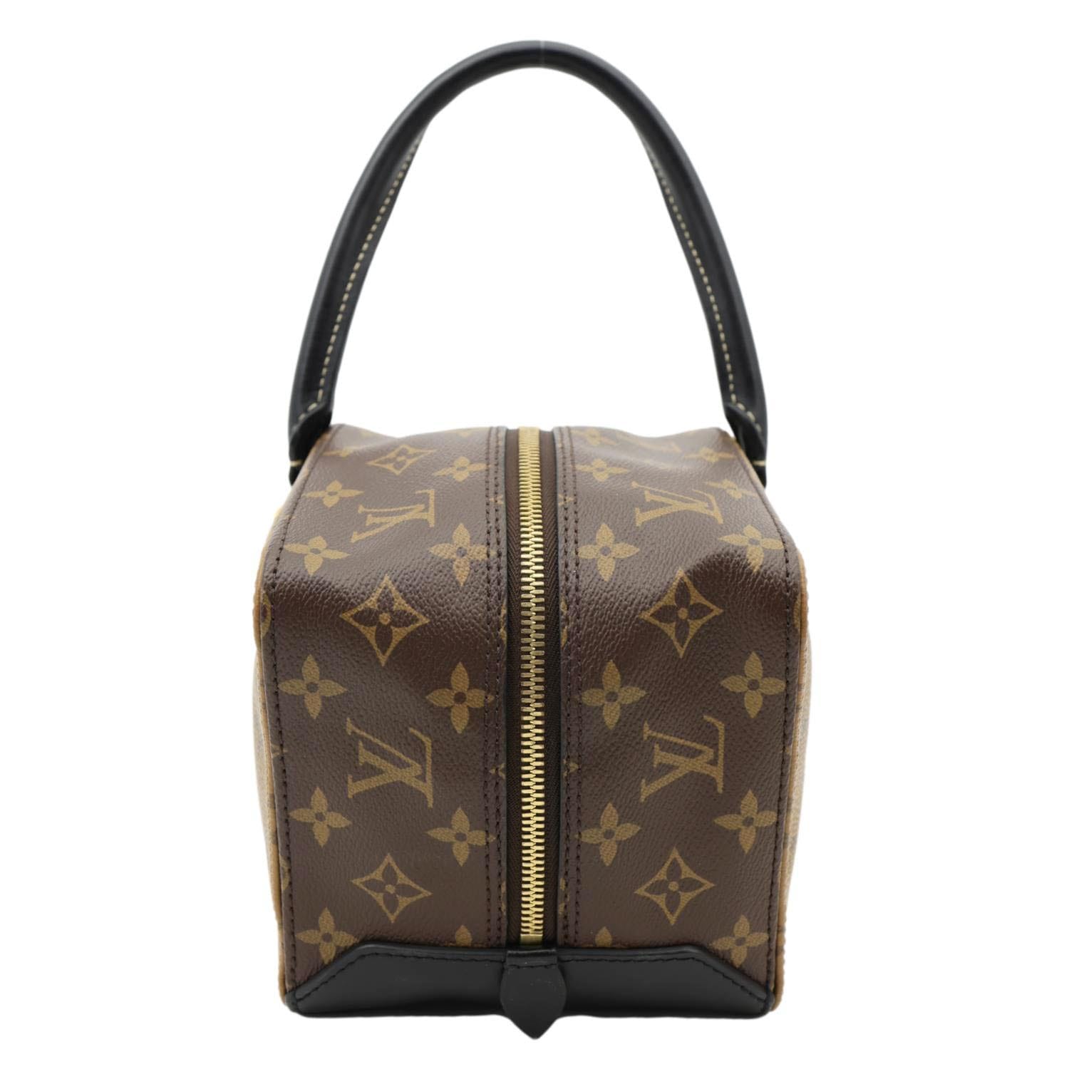 LOUIS VUITTON Square Reverse Monogram Canvas Tote Bag Brown
