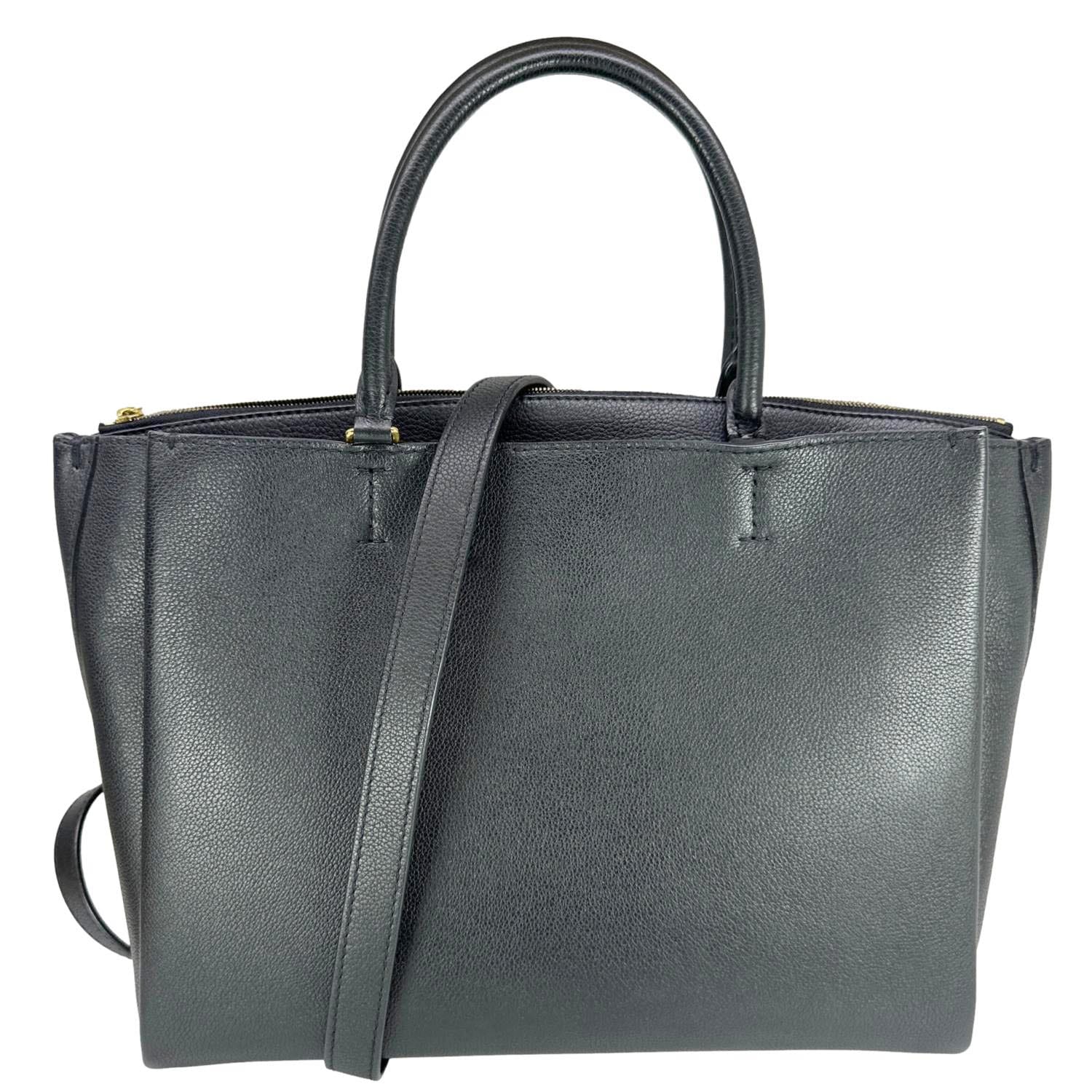 LOUIS VUITTON Lockmeto Calfskin Leather Tote Bag Navy Blue