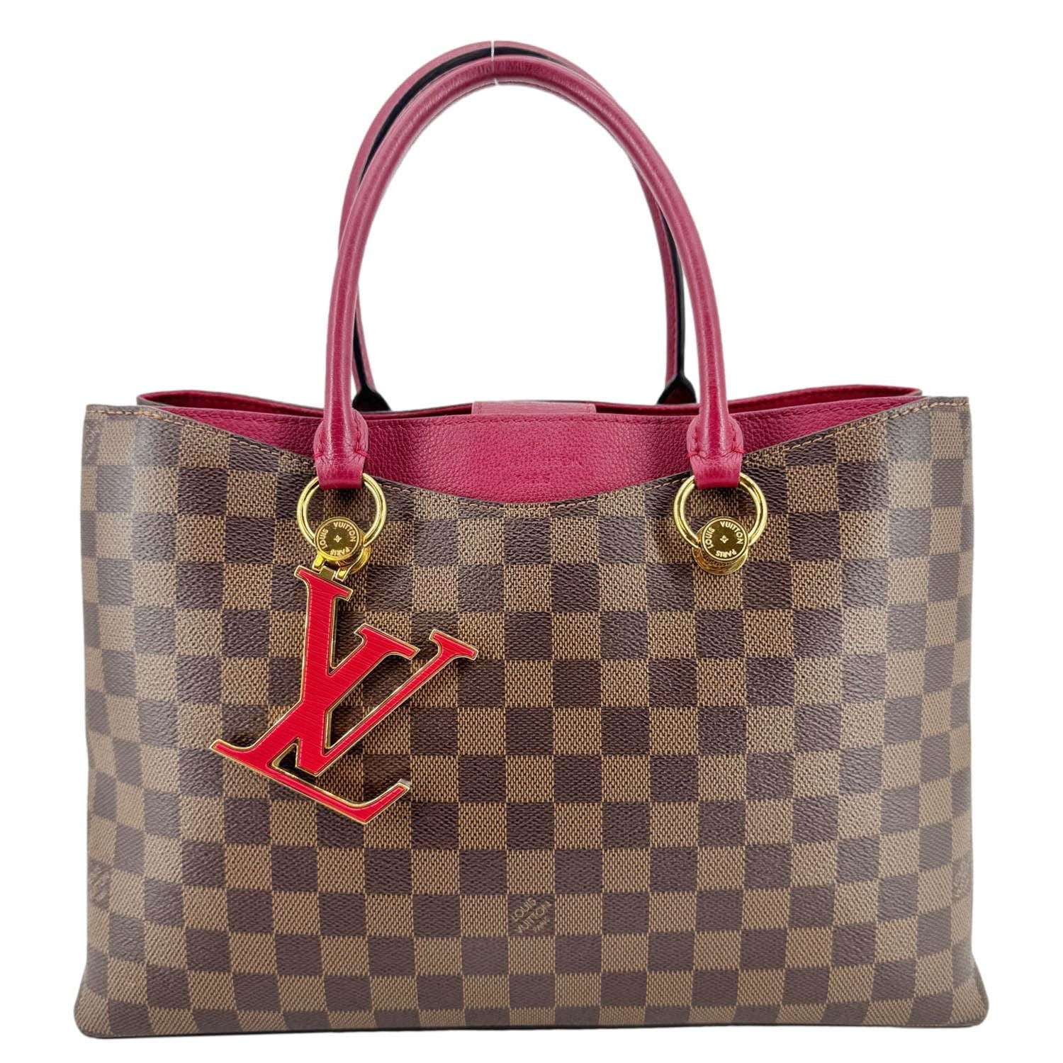 LOUIS VUITTON LV Riverside Damier Ebene Tote Bag Brown