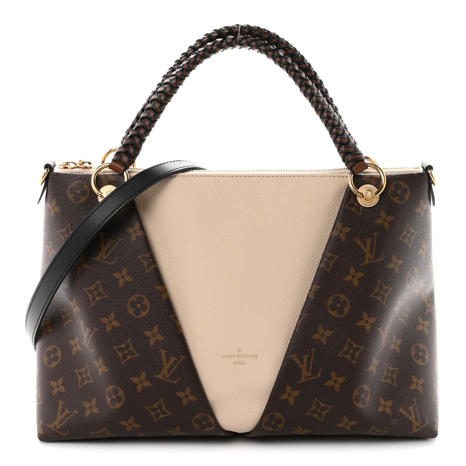 Louis Vuitton Monogram Braided V Tote MM Creme