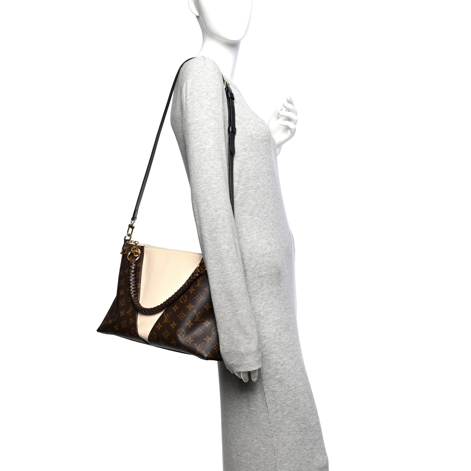 Louis Vuitton Monogram Braided V Tote MM Creme