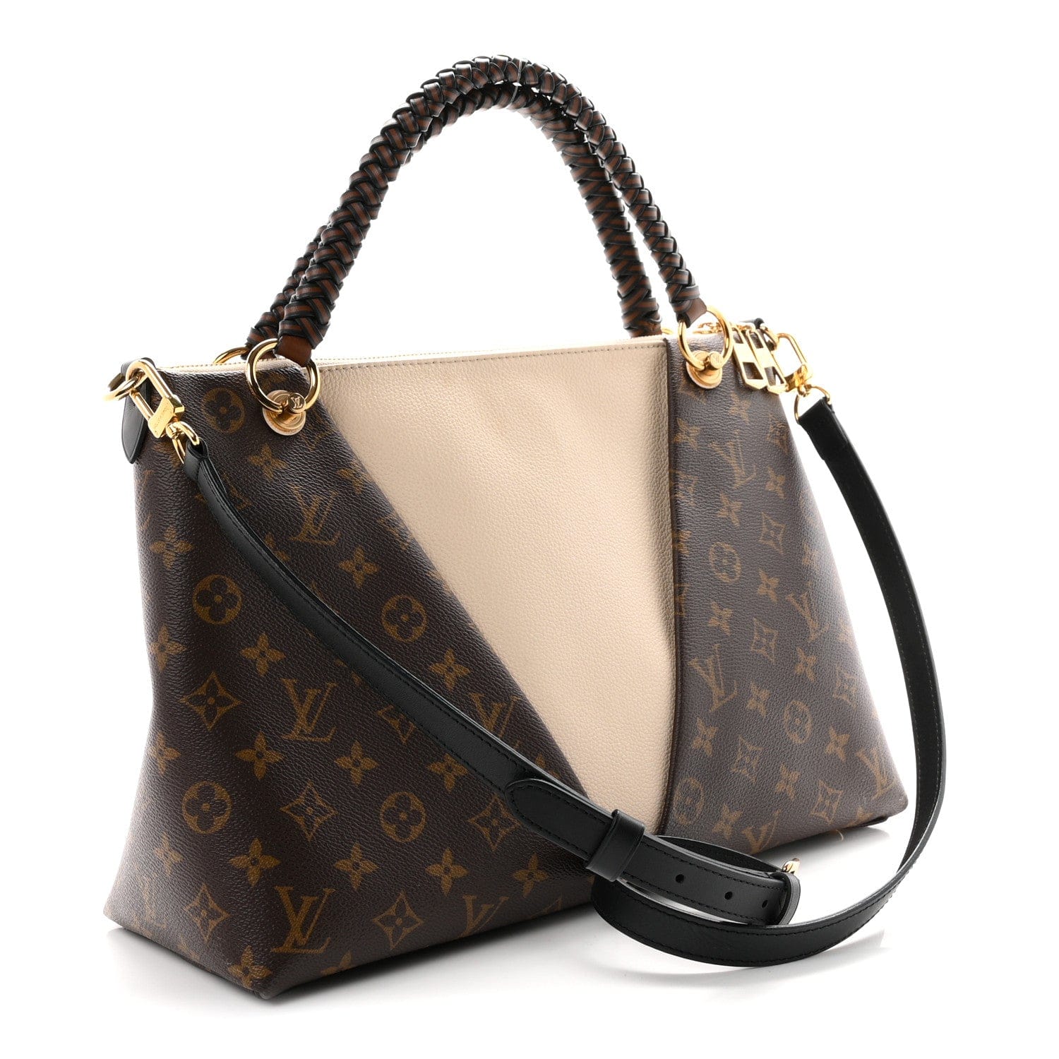 Louis Vuitton Monogram Braided V Tote MM Creme