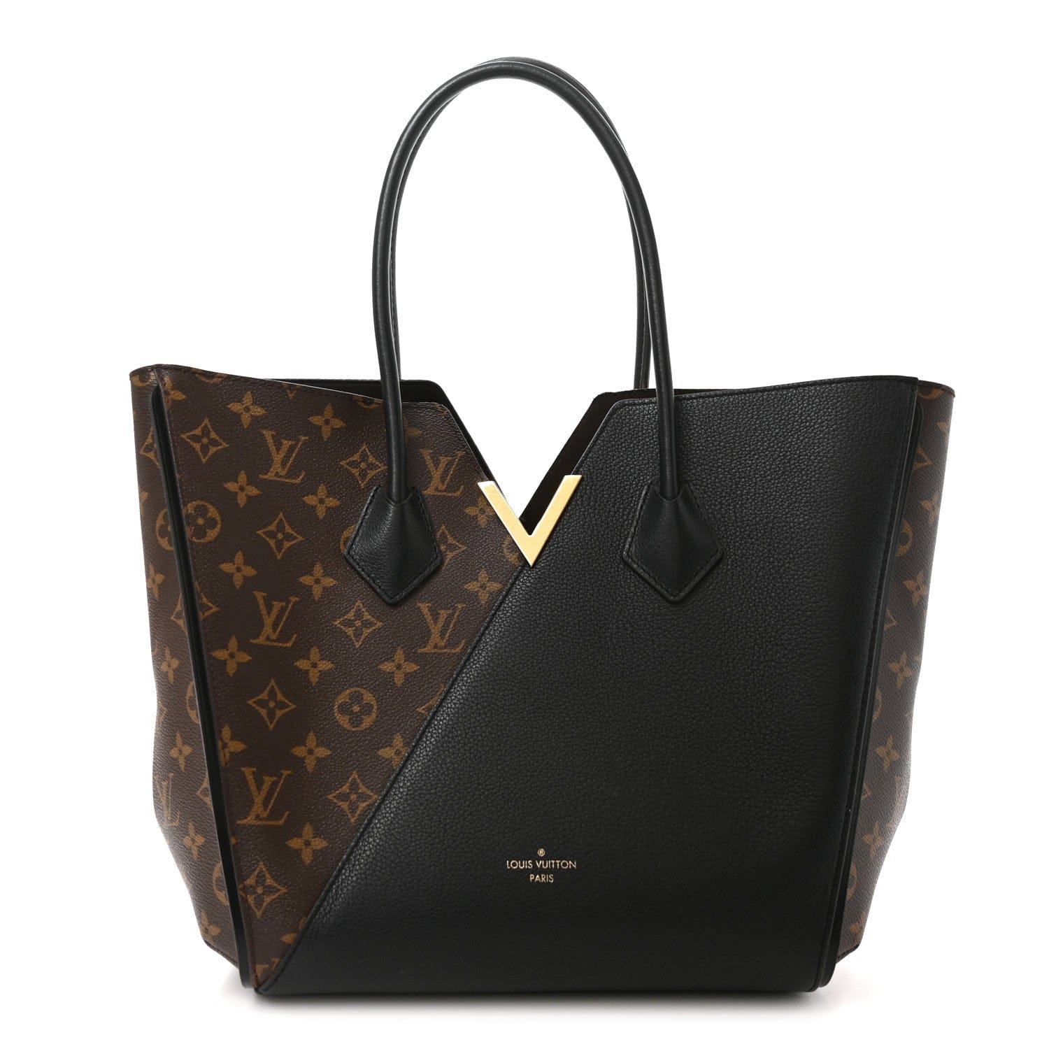 Louis Vuitton Calfskin Monogram Kimono Tote Black
