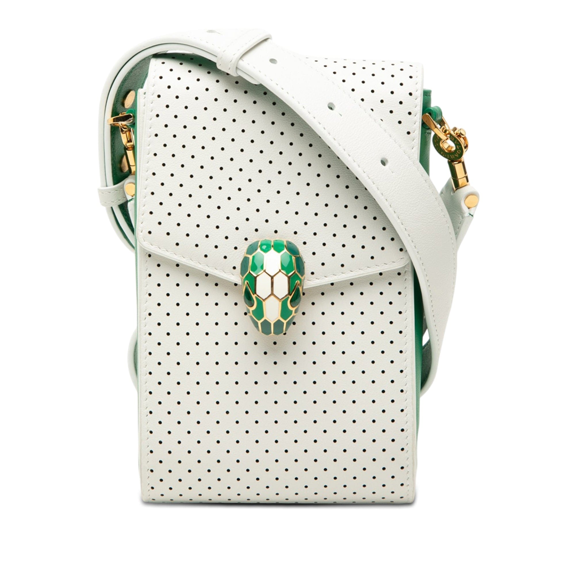 Bvlgari Casablanca Apres Tennis Perforated Calfskin Serpenti Crossbody