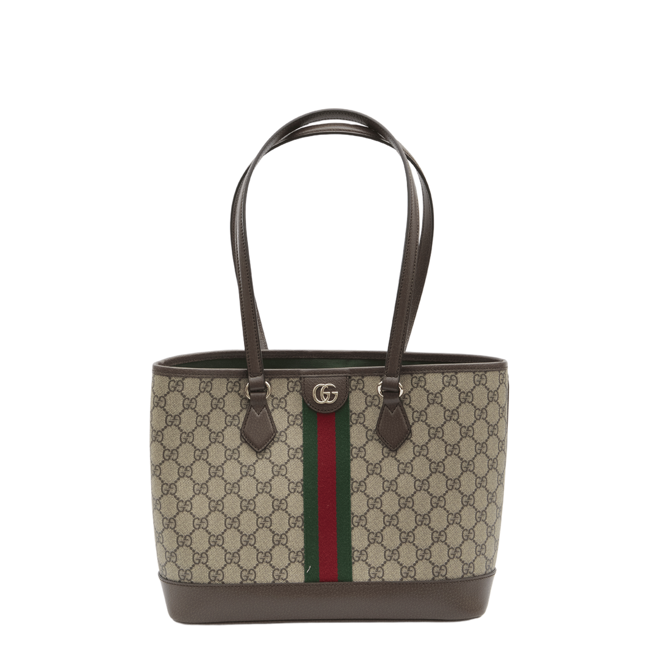 Gucci Ophidia Medium Coated Canvas Tote Bag - Beige and Brown
