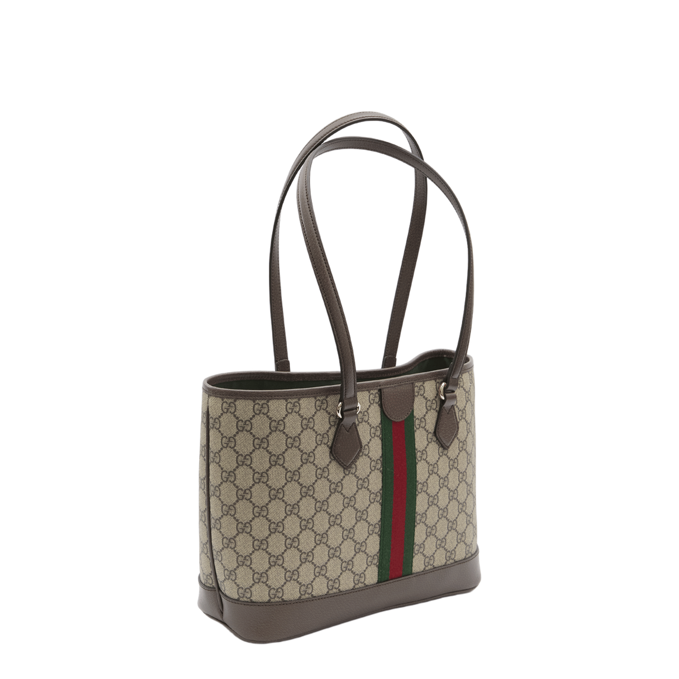 Gucci Ophidia Medium Coated Canvas Tote Bag - Beige and Brown