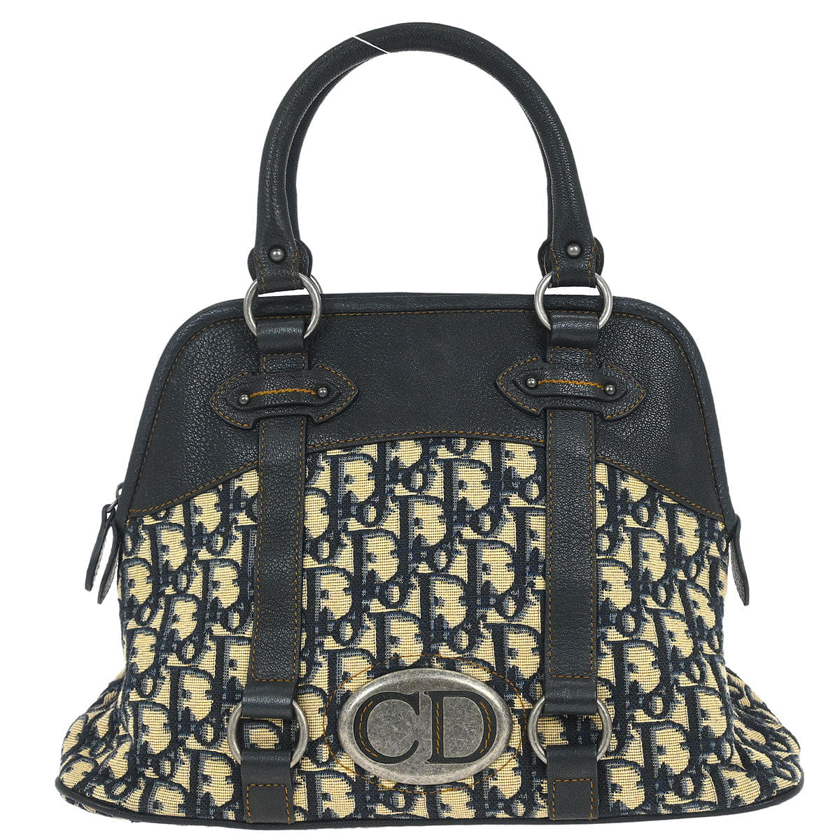 Christian Dior Navy Beige Trotter Handbag