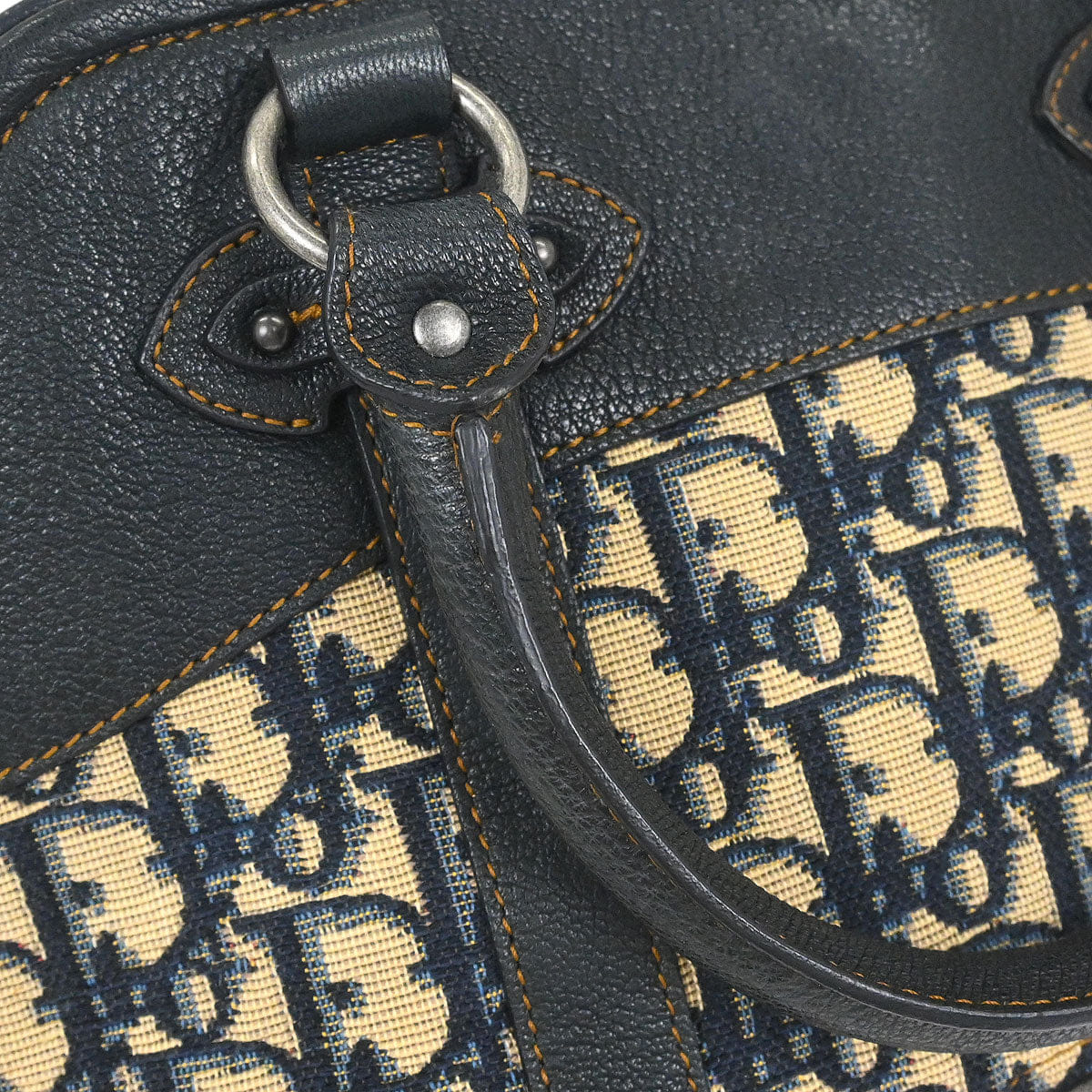 Christian Dior Navy Beige Trotter Handbag