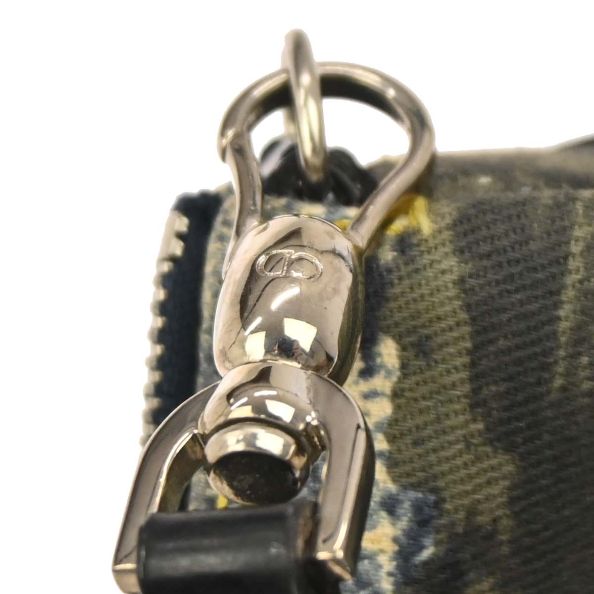 Christian Dior Blue Denim Print Saddle Handbag