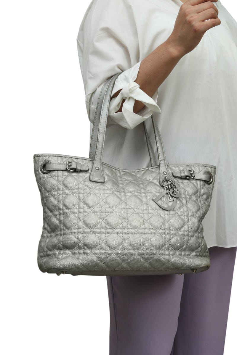 Christian Dior Cannage Coated Canvas Panarea Tote Bag
