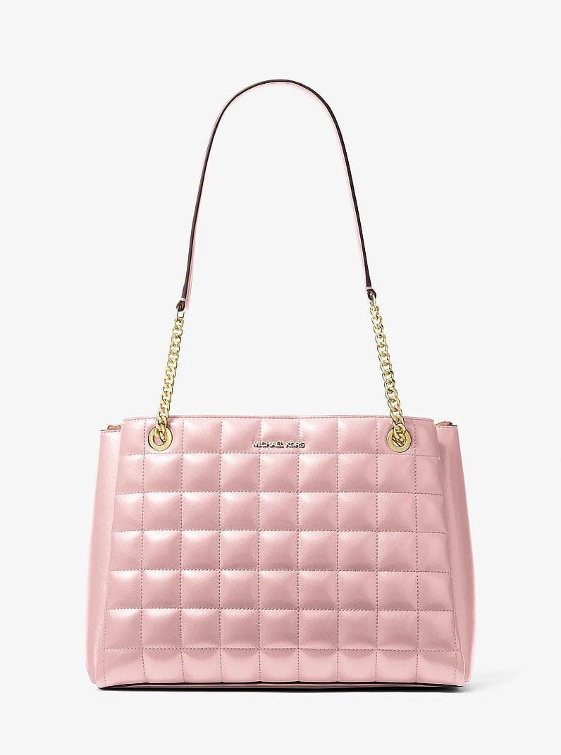 Michael Kors Soho Medium Quilted Tote Bag Powder Blush