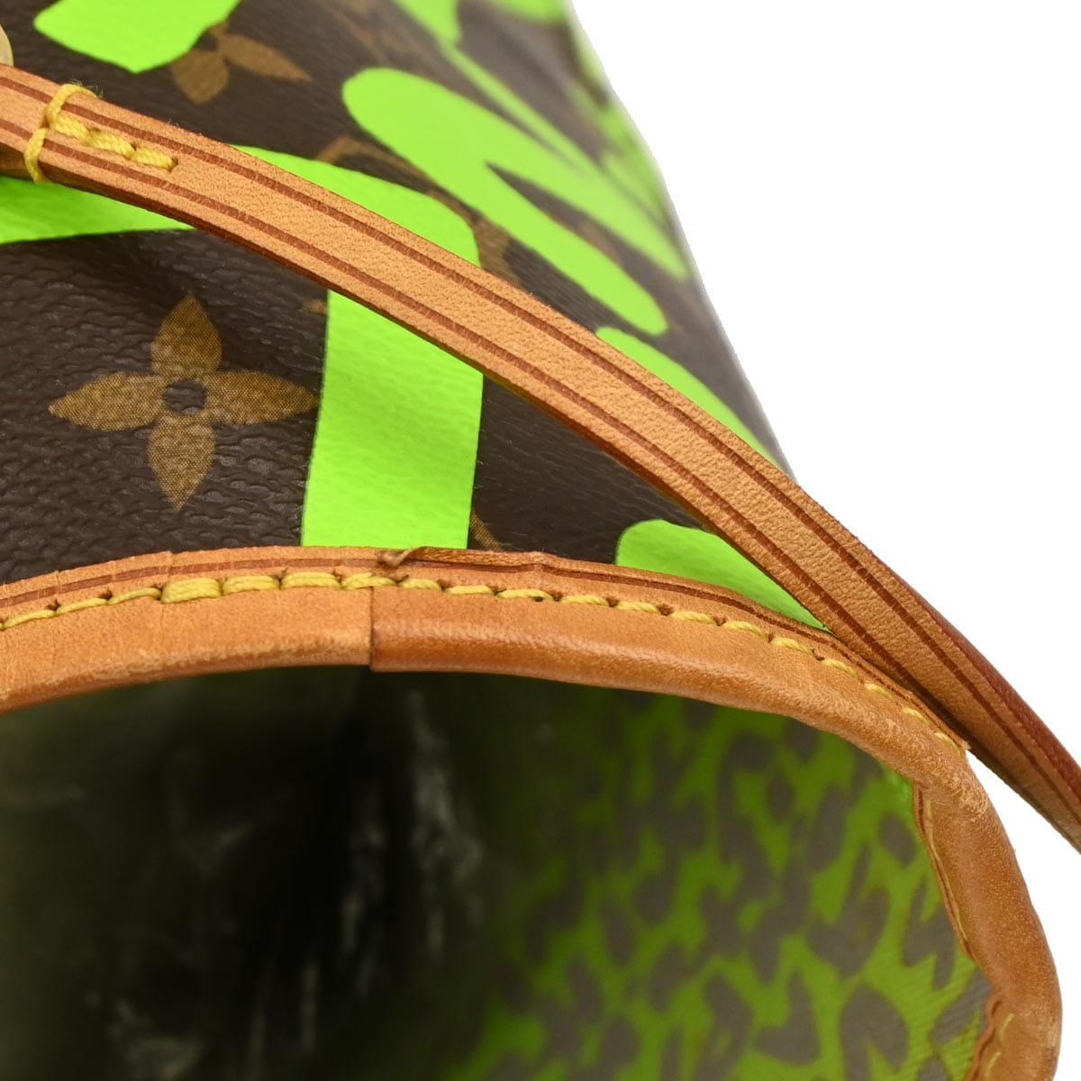 Louis Vuitton 2009 Green Monogram Graffiti Neverfull GM Tote Bag M93703