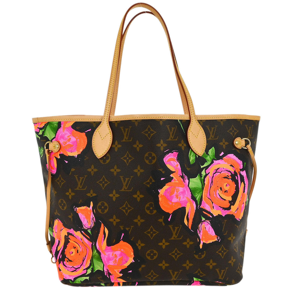 Louis Vuitton 2008 Monogram Rose Neverfull MM Shoulder Tote Bag M48613