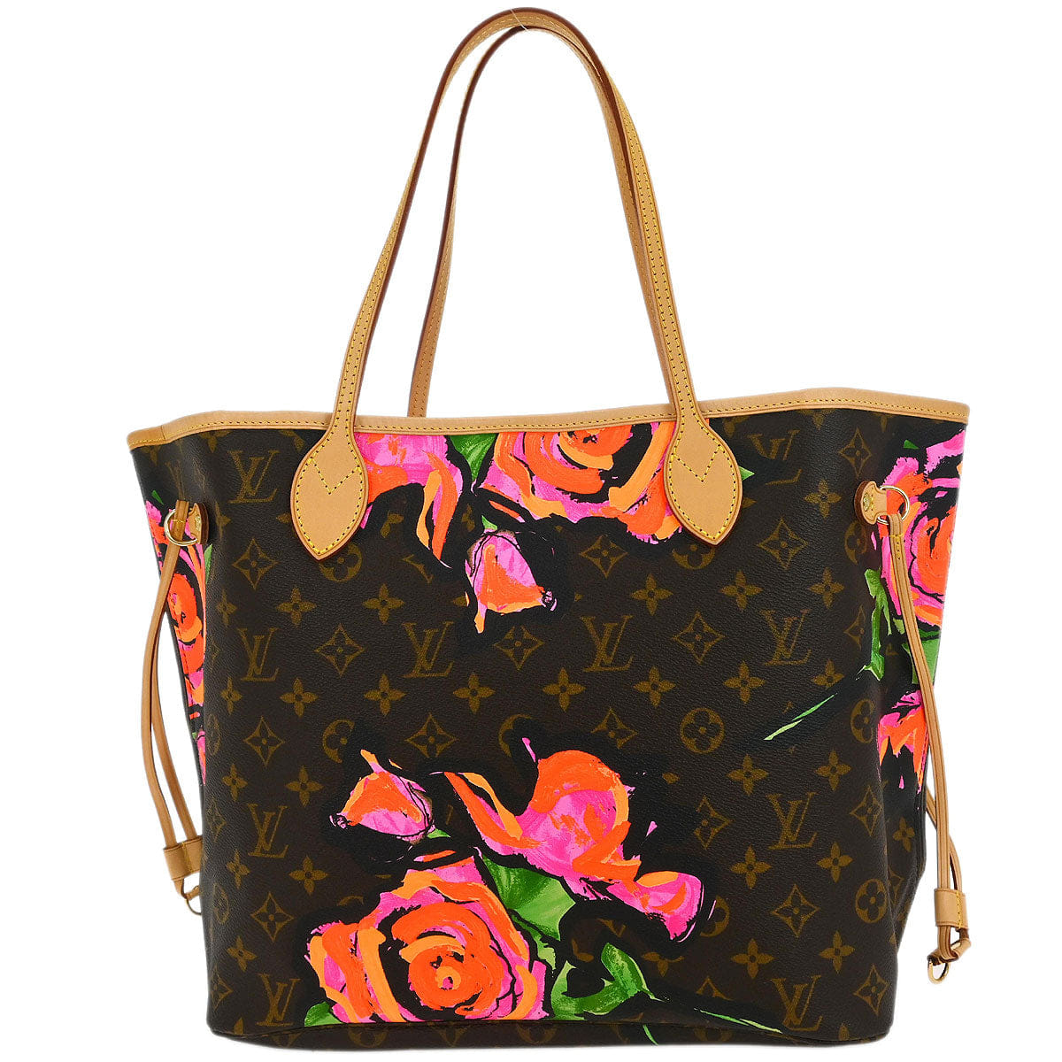 Louis Vuitton 2008 Monogram Rose Neverfull MM Shoulder Tote Bag M48613