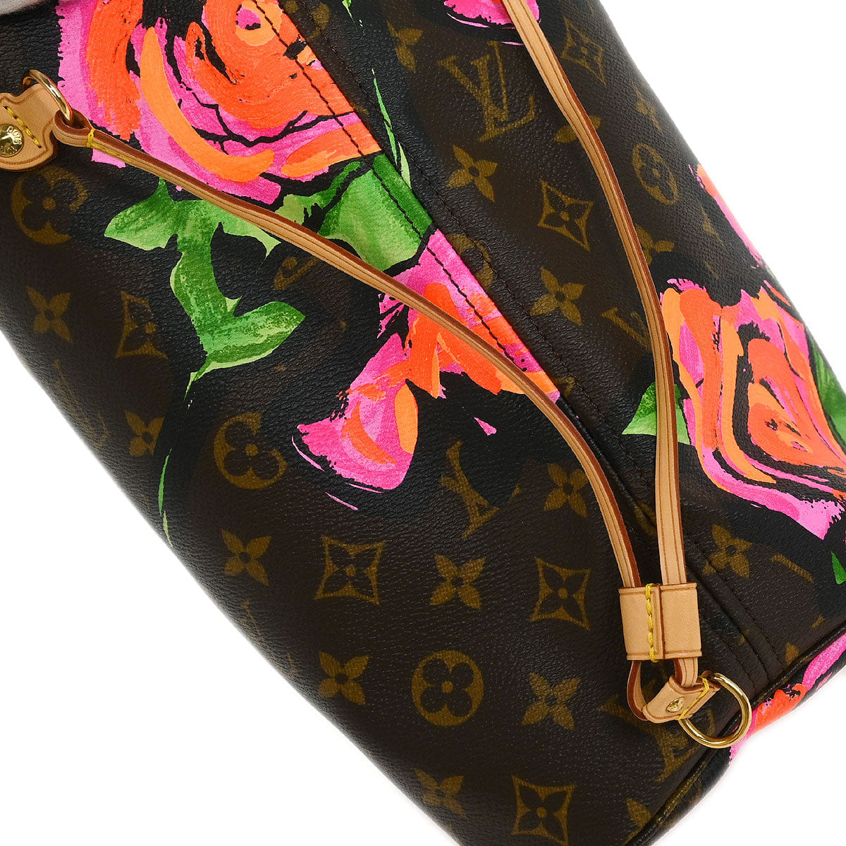 Louis Vuitton 2008 Monogram Rose Neverfull MM Shoulder Tote Bag M48613