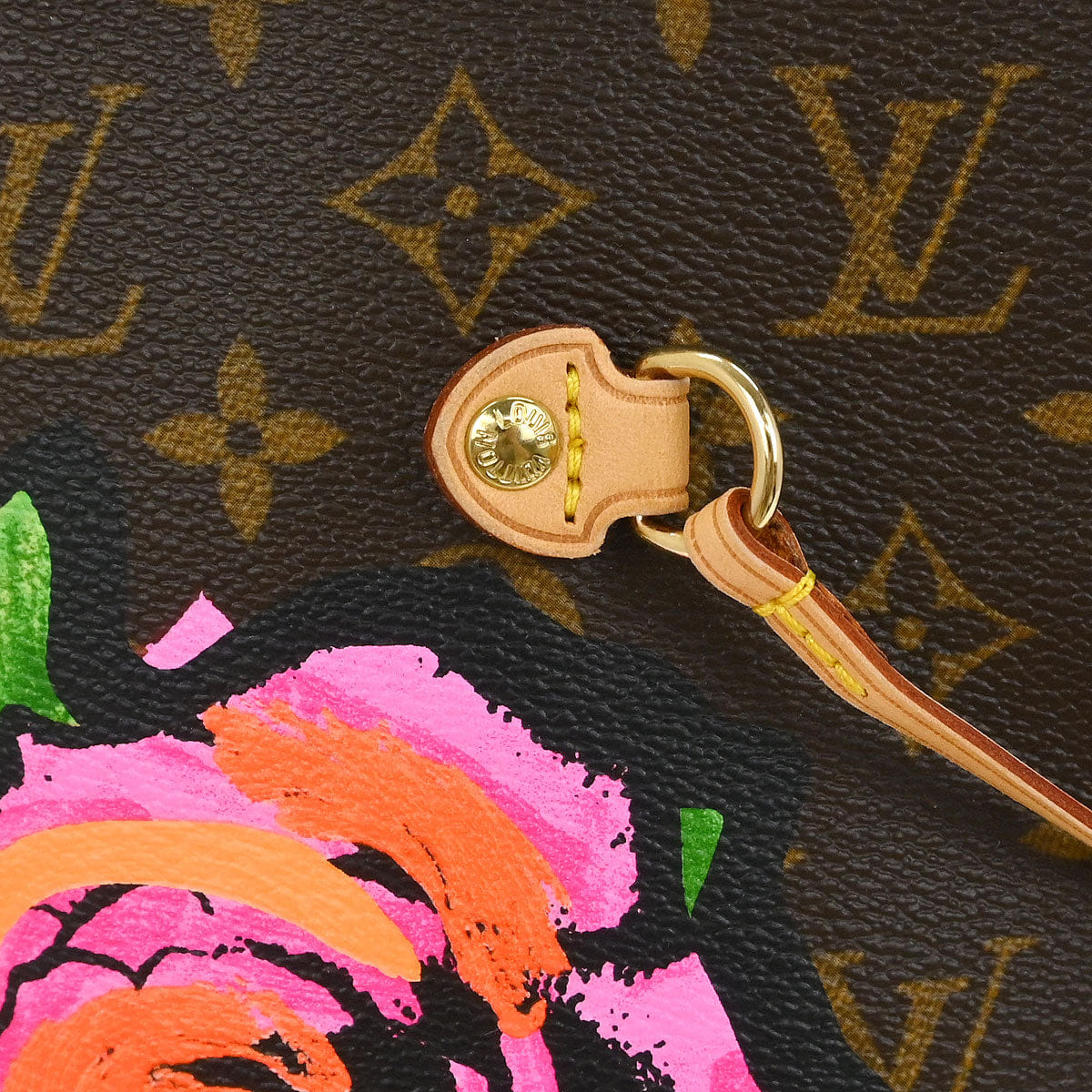 Louis Vuitton 2008 Monogram Rose Neverfull MM Shoulder Tote Bag M48613