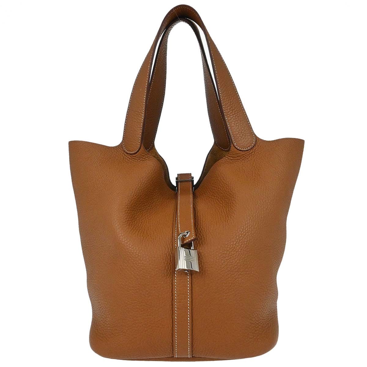 Hermes 2019 Gold Taurillon Clemence Picotin Lock 26 GM Handbag