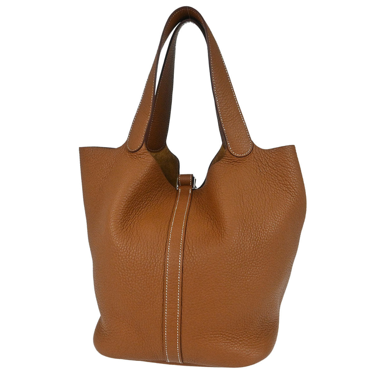 Hermes 2019 Gold Taurillon Clemence Picotin Lock 26 GM Handbag