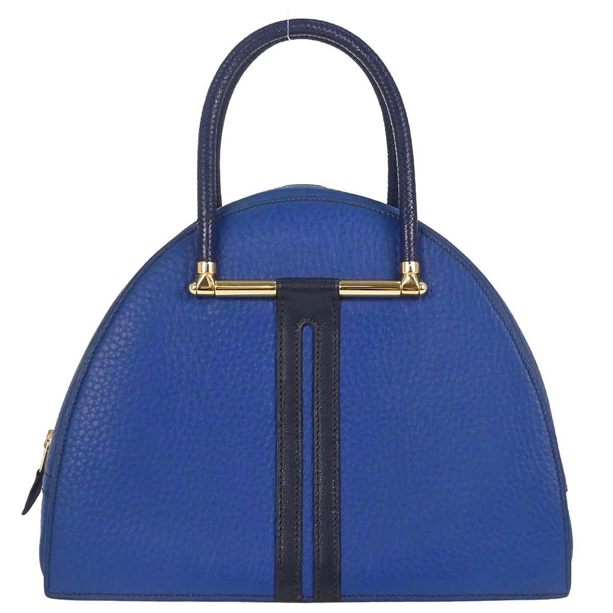 Hermes 1995 Blue France Fjord Gobi Handbag